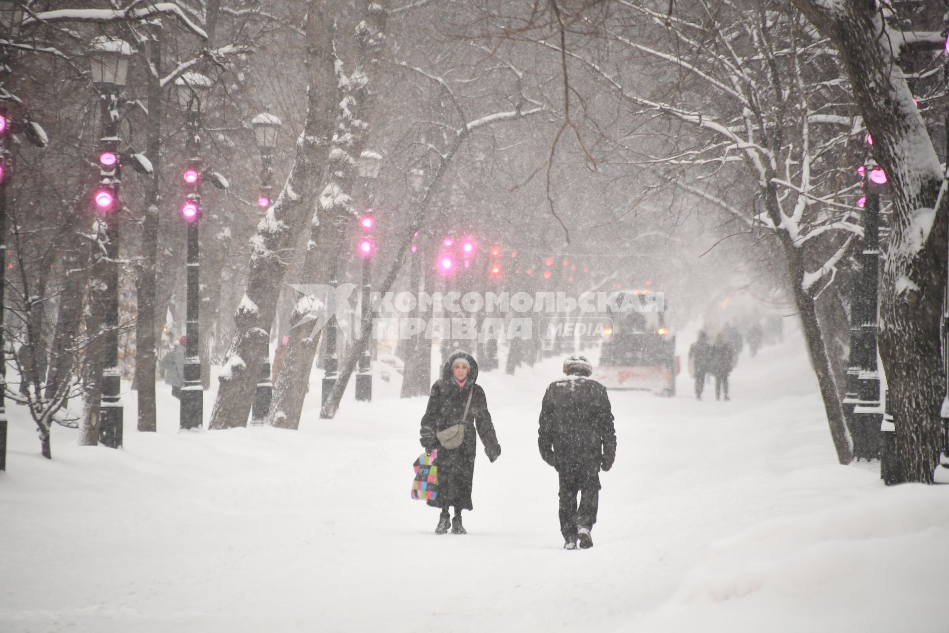 Снегопад в Москве