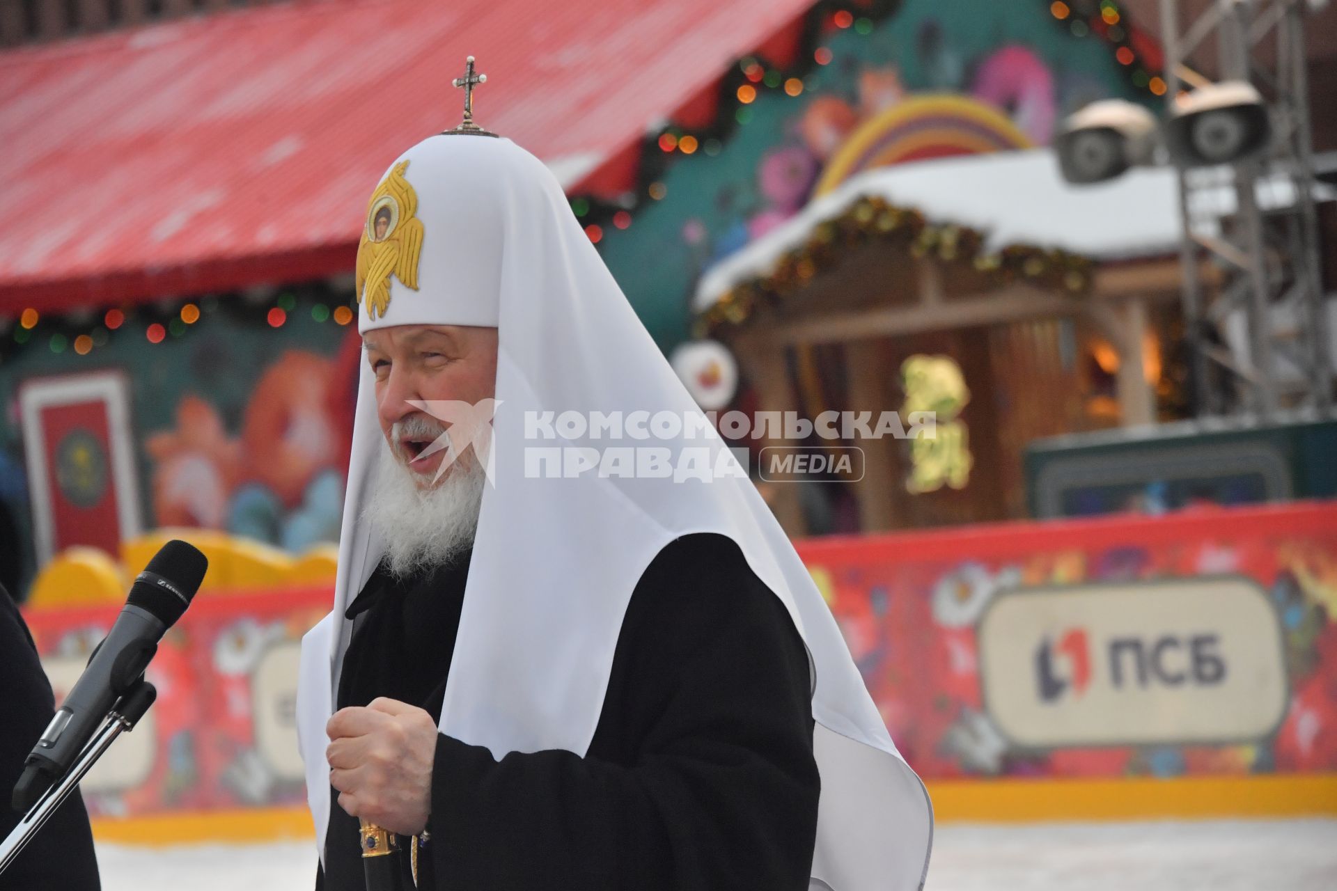 Открытие турнира Кубка патриарха по хоккею с мячом на Красной площади