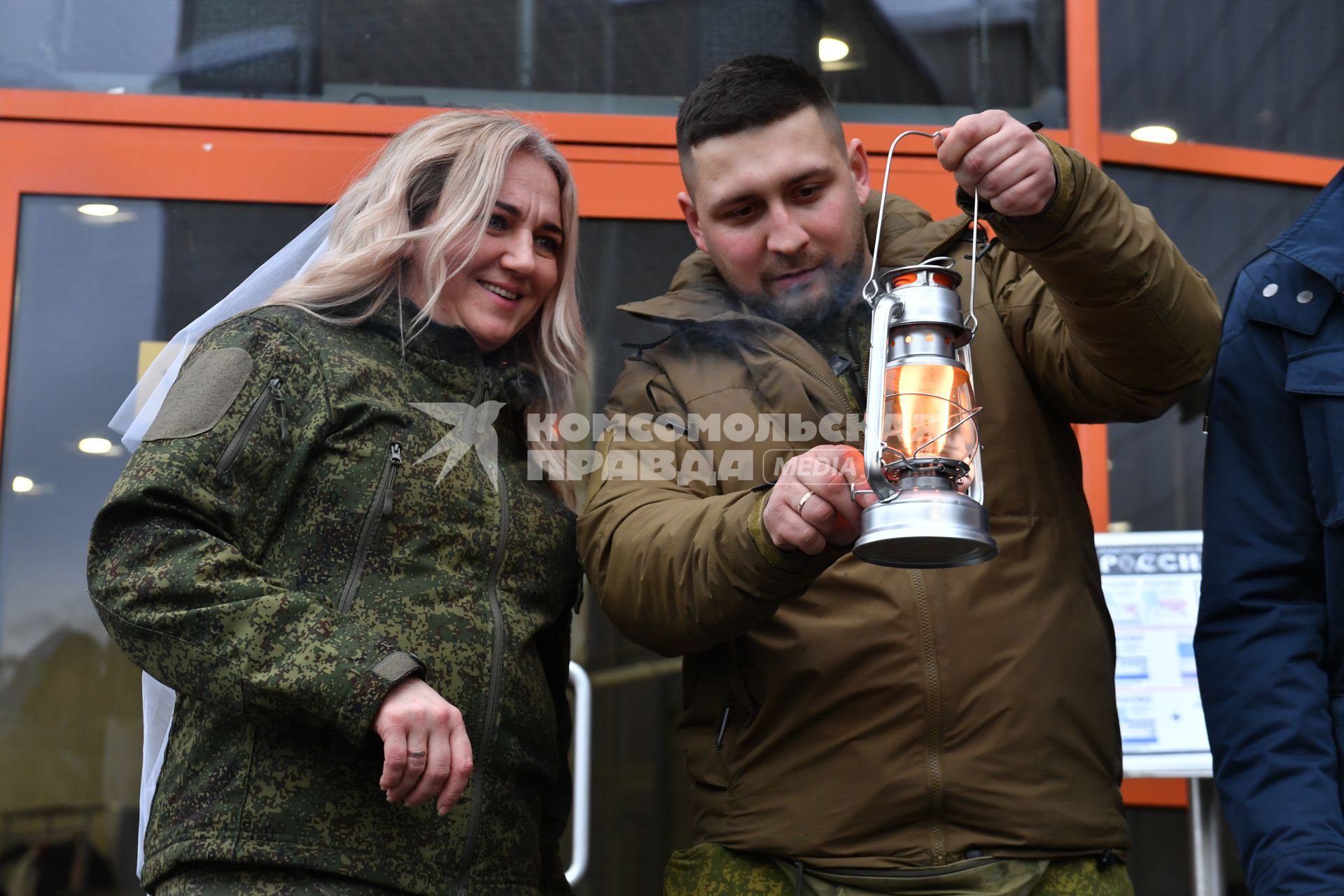 Торжественная свадебная церемония участников СВО к годовщине начала специальной военной операции