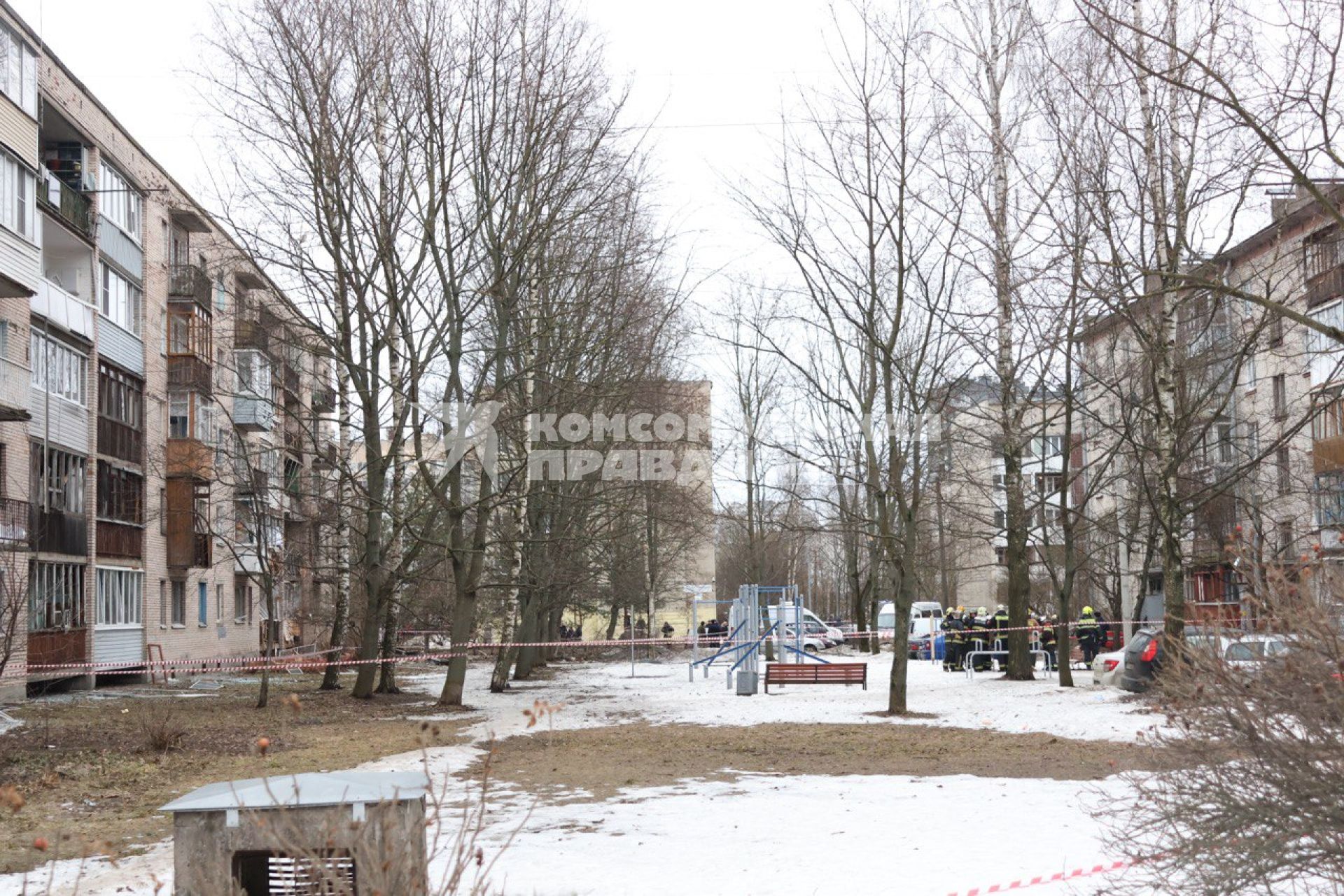 Последствия атаки беспилотников в Санкт-Петербурге