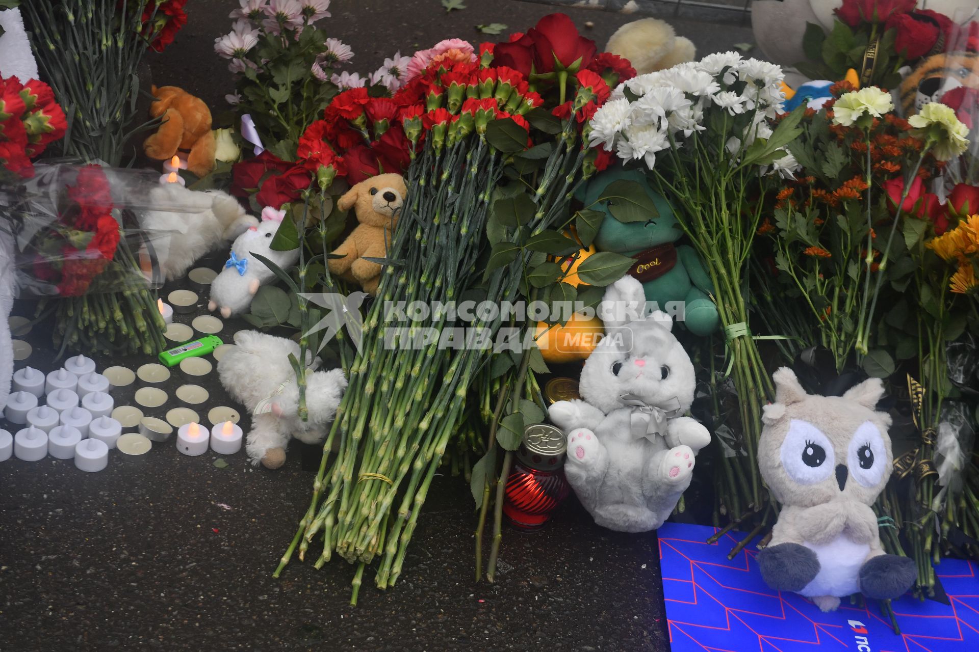 Акция памяти жертв теракта в подмосковном \"Крокус Сити Холле\"