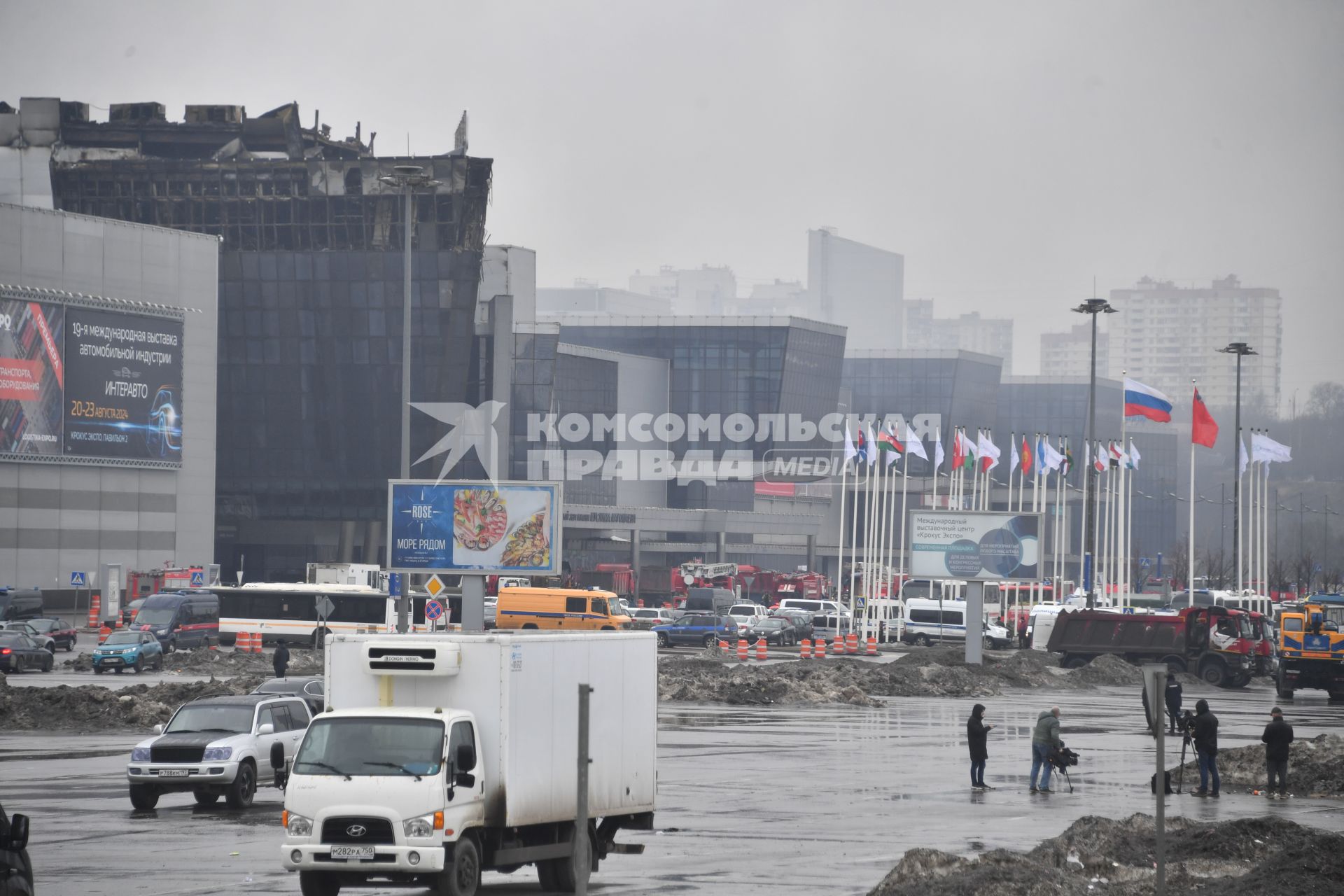 Последствия теракта в \"Крокус Сити Холле\" в Красногорске