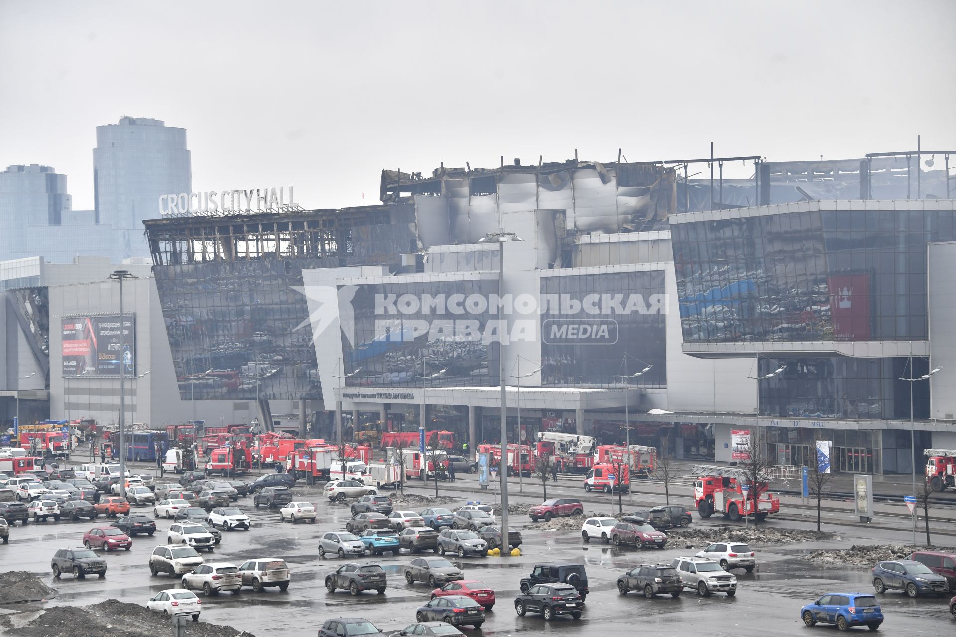 Последствия теракта в \"Крокус Сити Холле\" в Красногорске