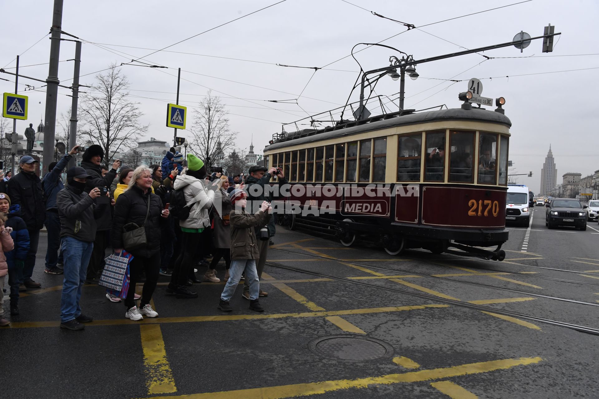 Парад ретротрамваев в Москве