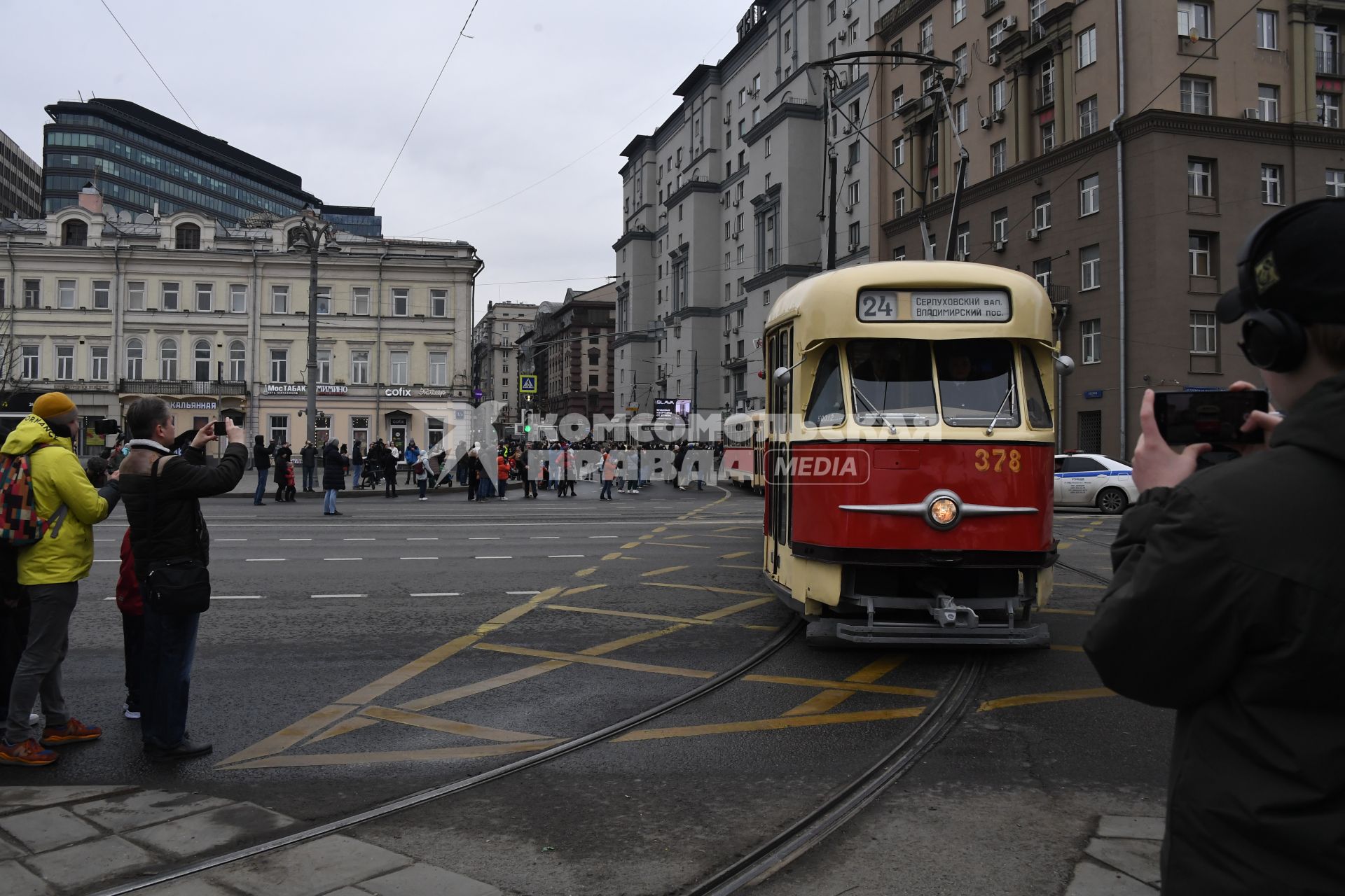 Парад ретротрамваев в Москве