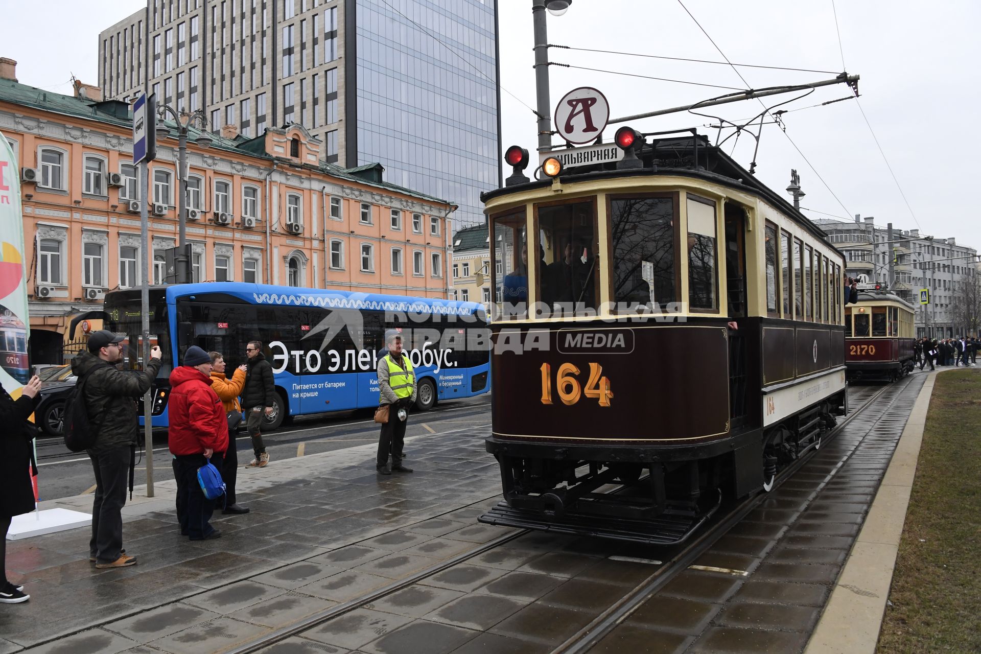 Парад ретротрамваев в Москве