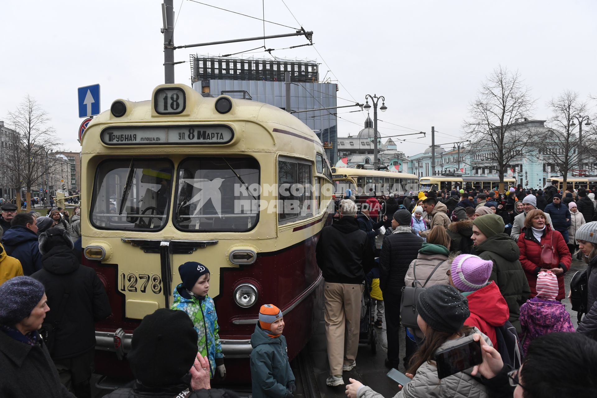 Парад ретротрамваев в Москве