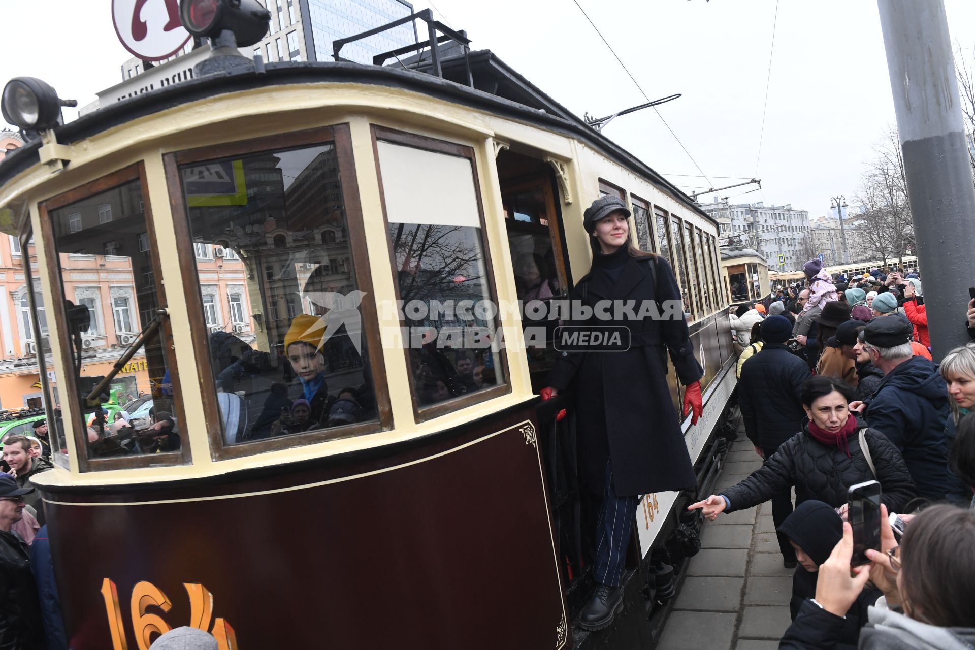 Парад ретротрамваев в Москве