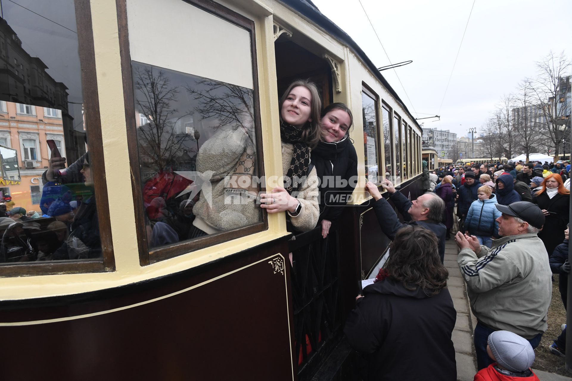 Парад ретротрамваев в Москве