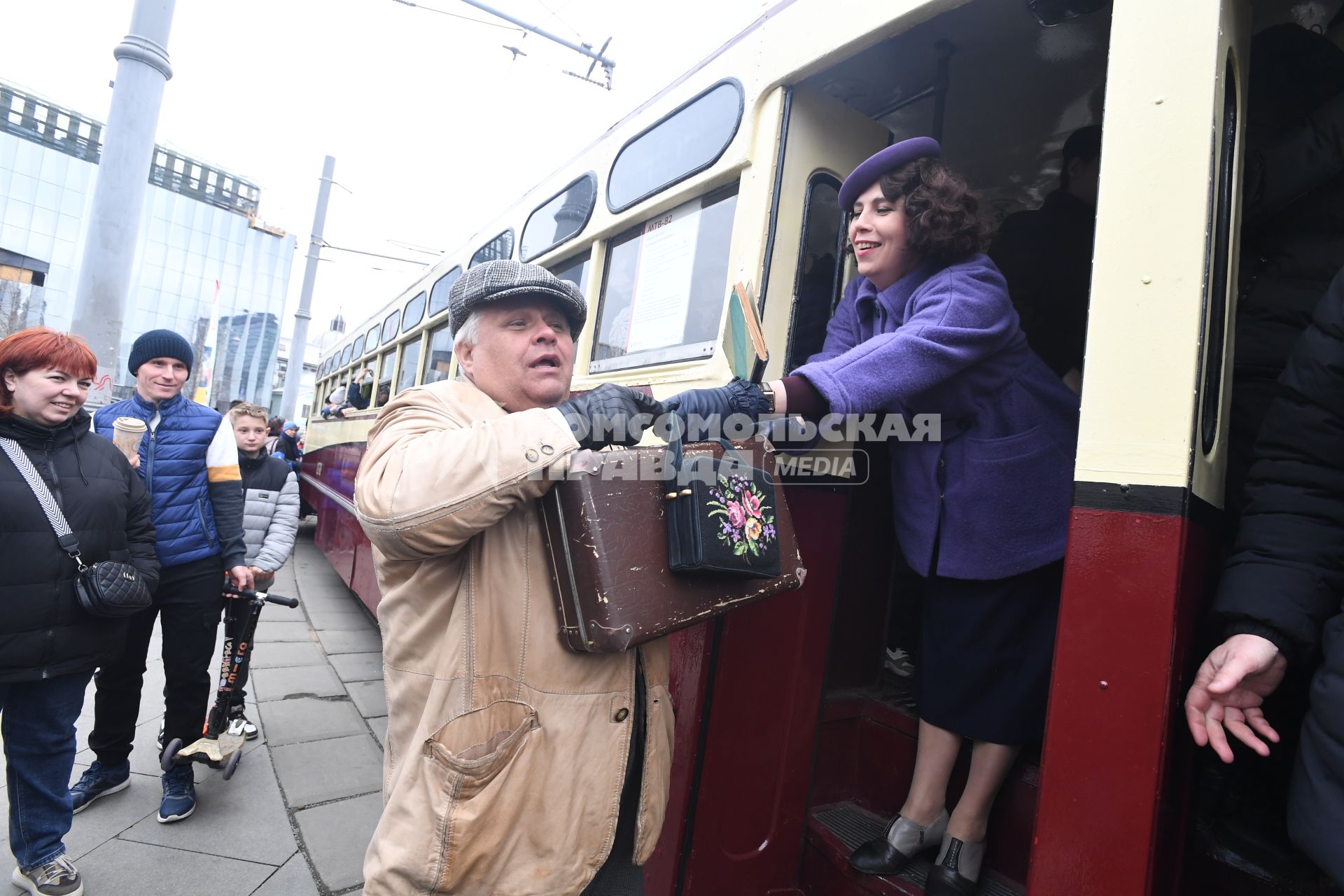 Парад ретротрамваев в Москве