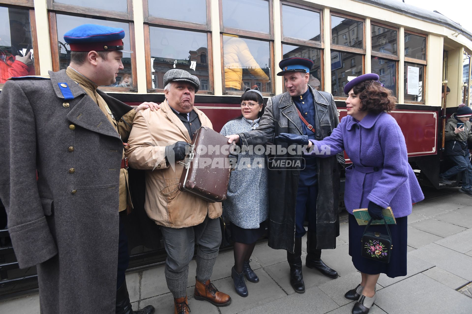 Парад ретротрамваев в Москве