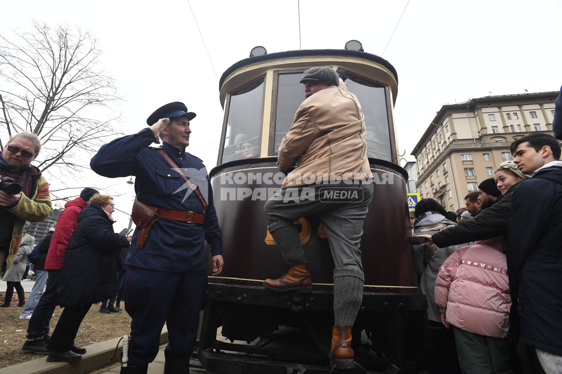 Парад ретротрамваев в Москве