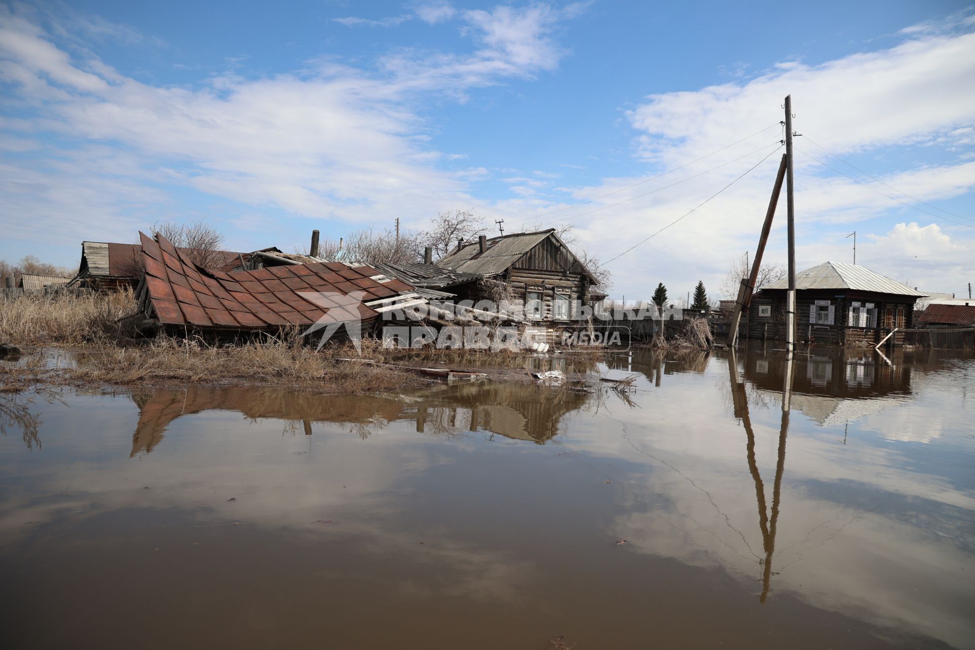 Паводок в Курганской области. Село Каминское