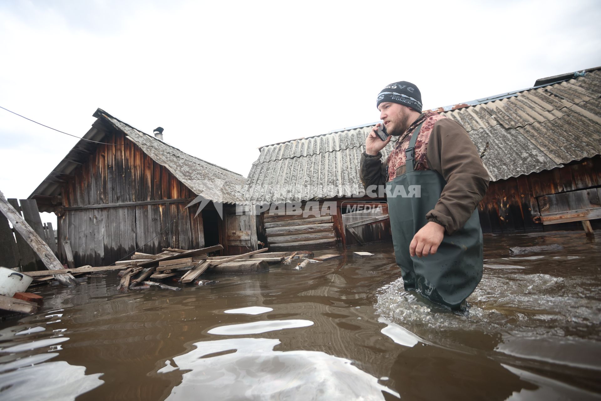 Паводок в Курганской области. Село Каминское