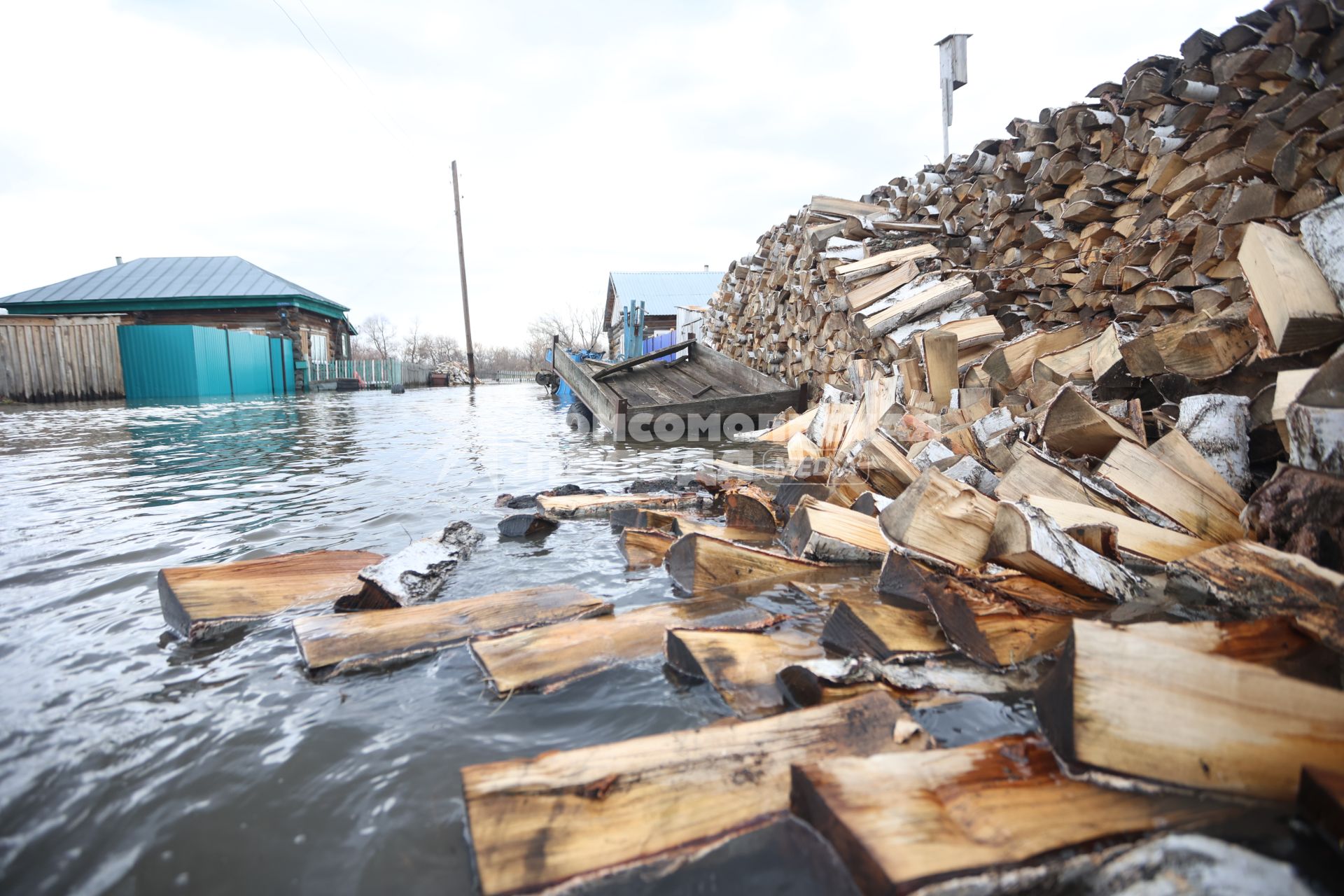 Паводок в Курганской области. Село Каминское