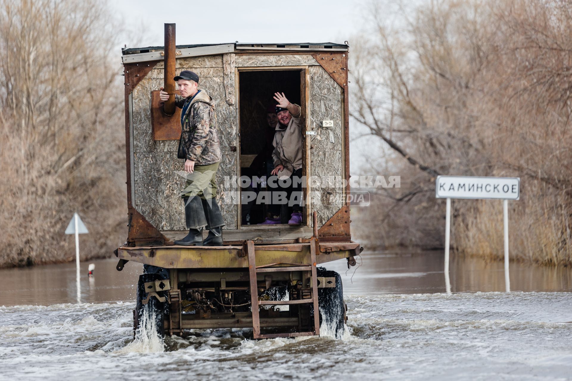 Паводок в Курганской области. Село Каминское