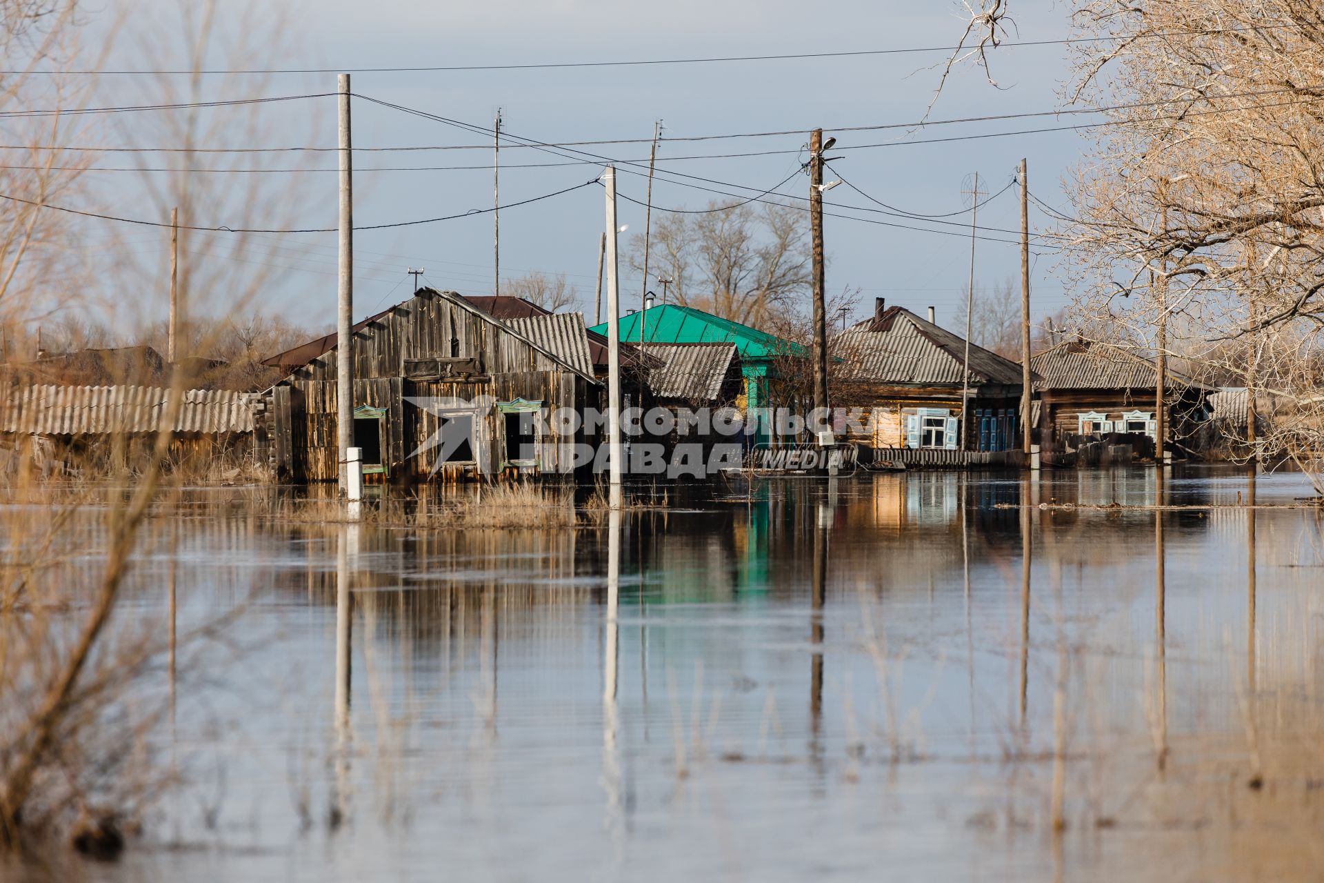 Паводок в Курганской области. Село Каминское