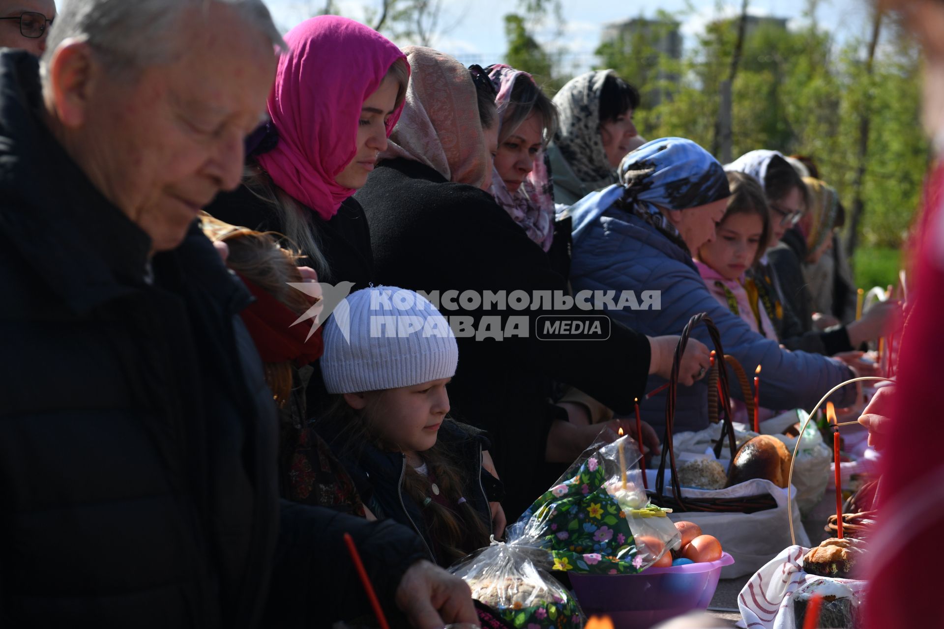 Освящение пасхальных куличей и яиц