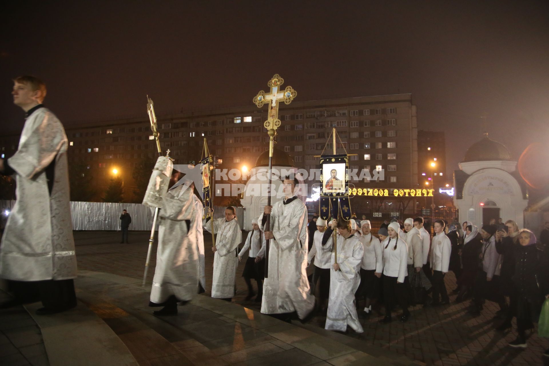 Пасхальное богослужение в Красноярске