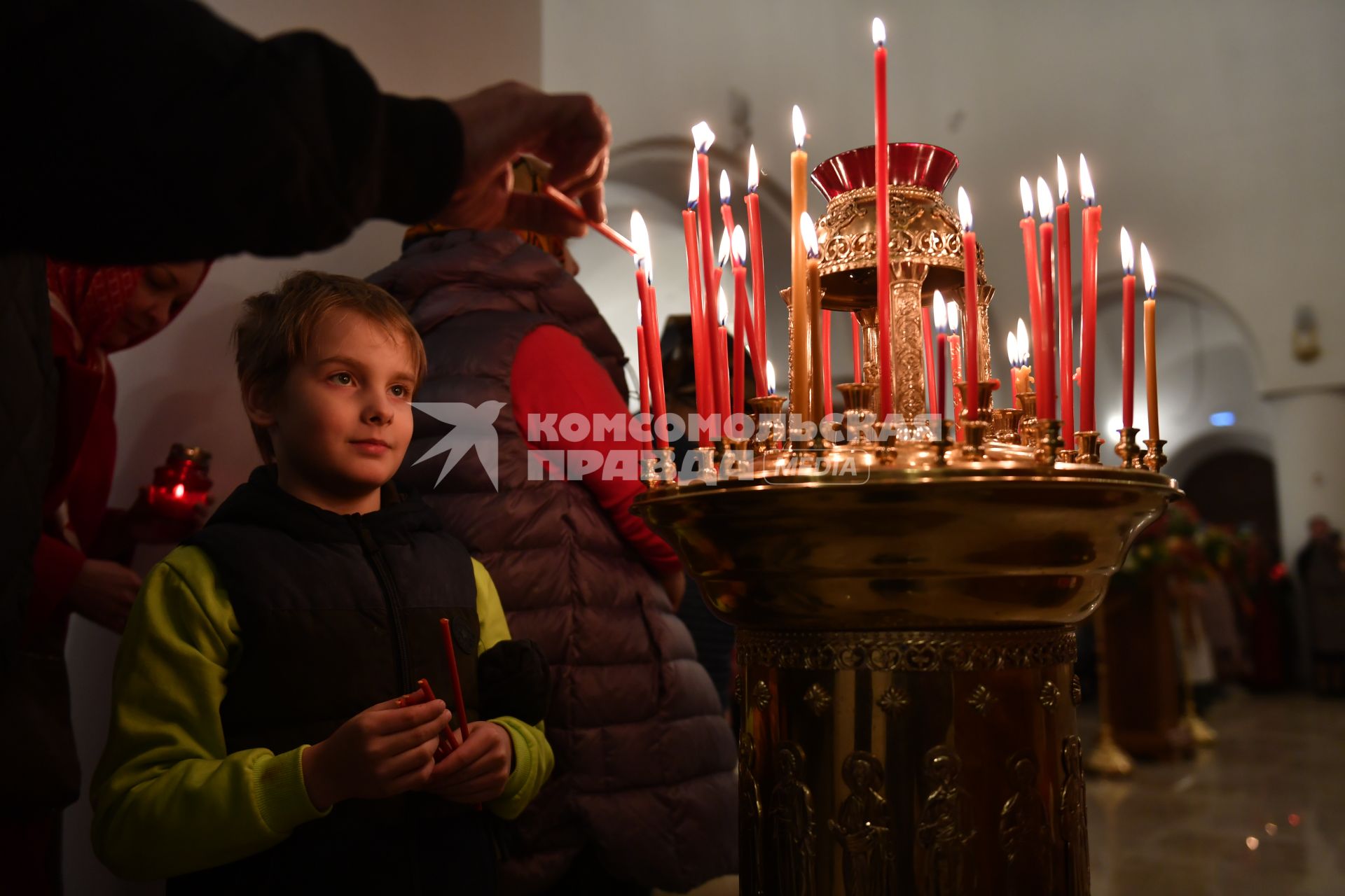 Пасхальная служба в Храме Успения Пресвятой Богородицы в Матвеевском