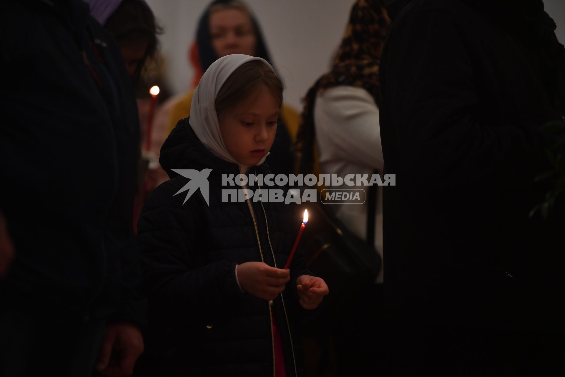 Пасхальная служба в Храме Успения Пресвятой Богородицы в Матвеевском