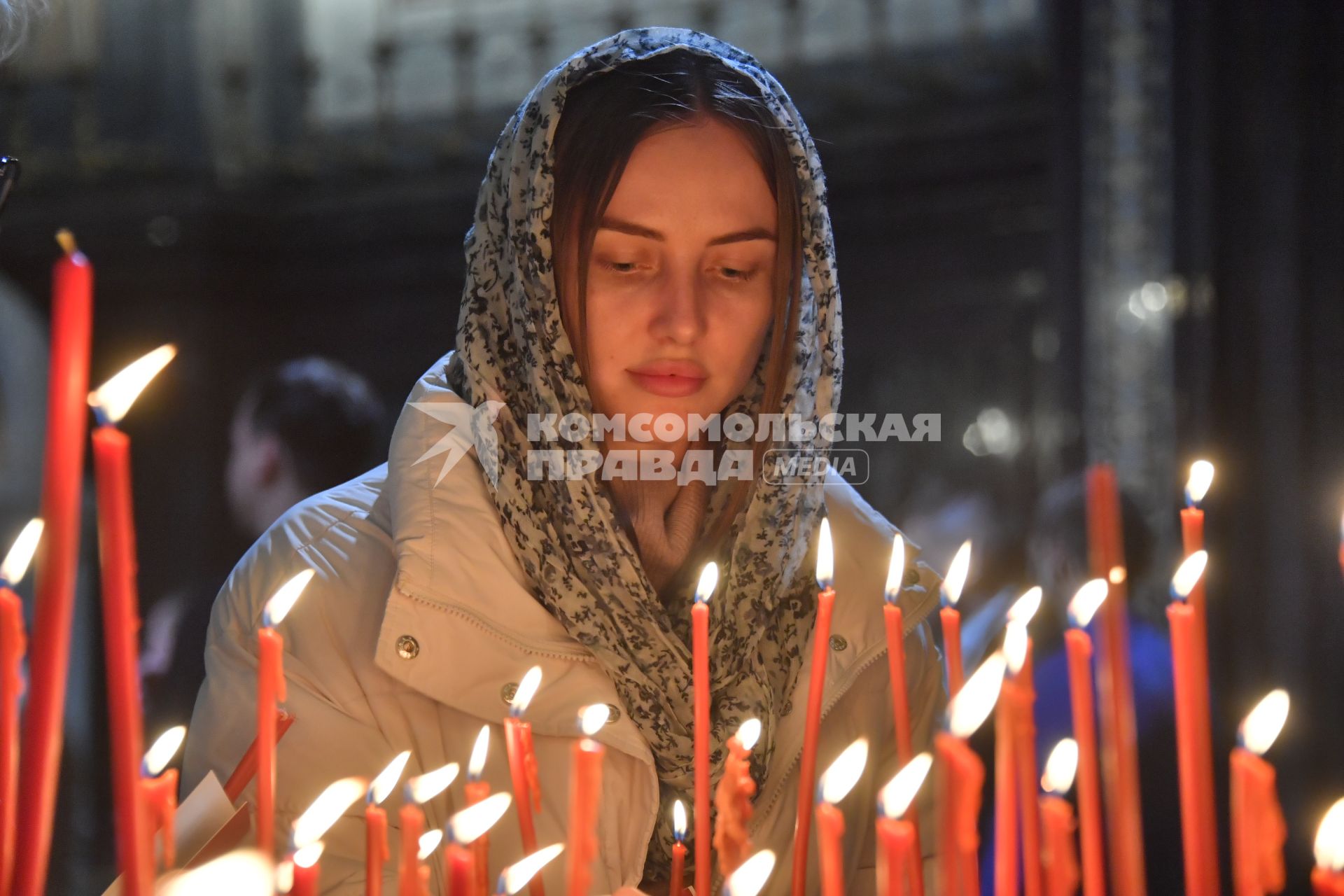 Ночное Пасхальное богослужение в Храме Христа Спасителя