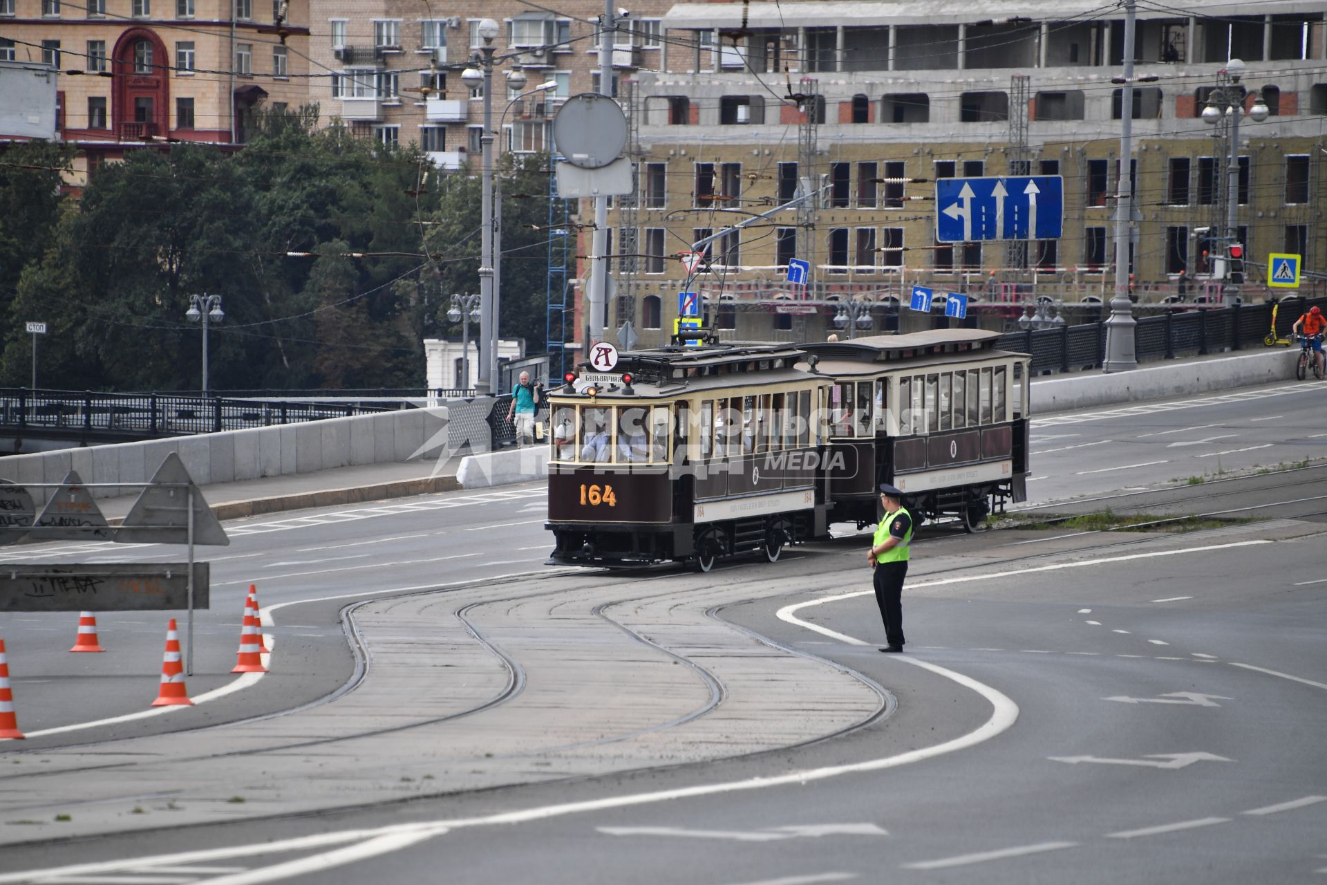 Парад ретро трамваев в Москве