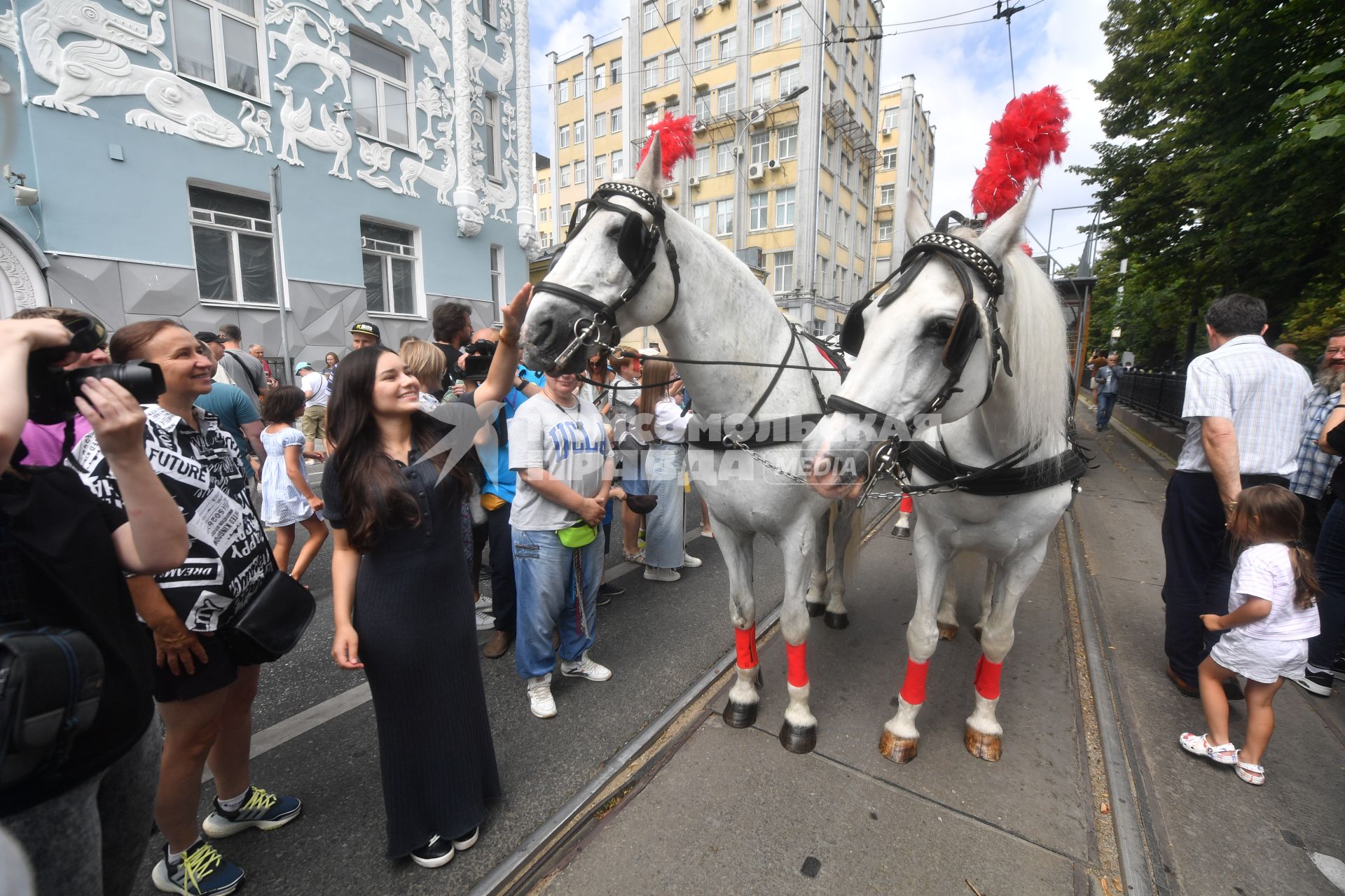 Парад ретро трамваев в Москве