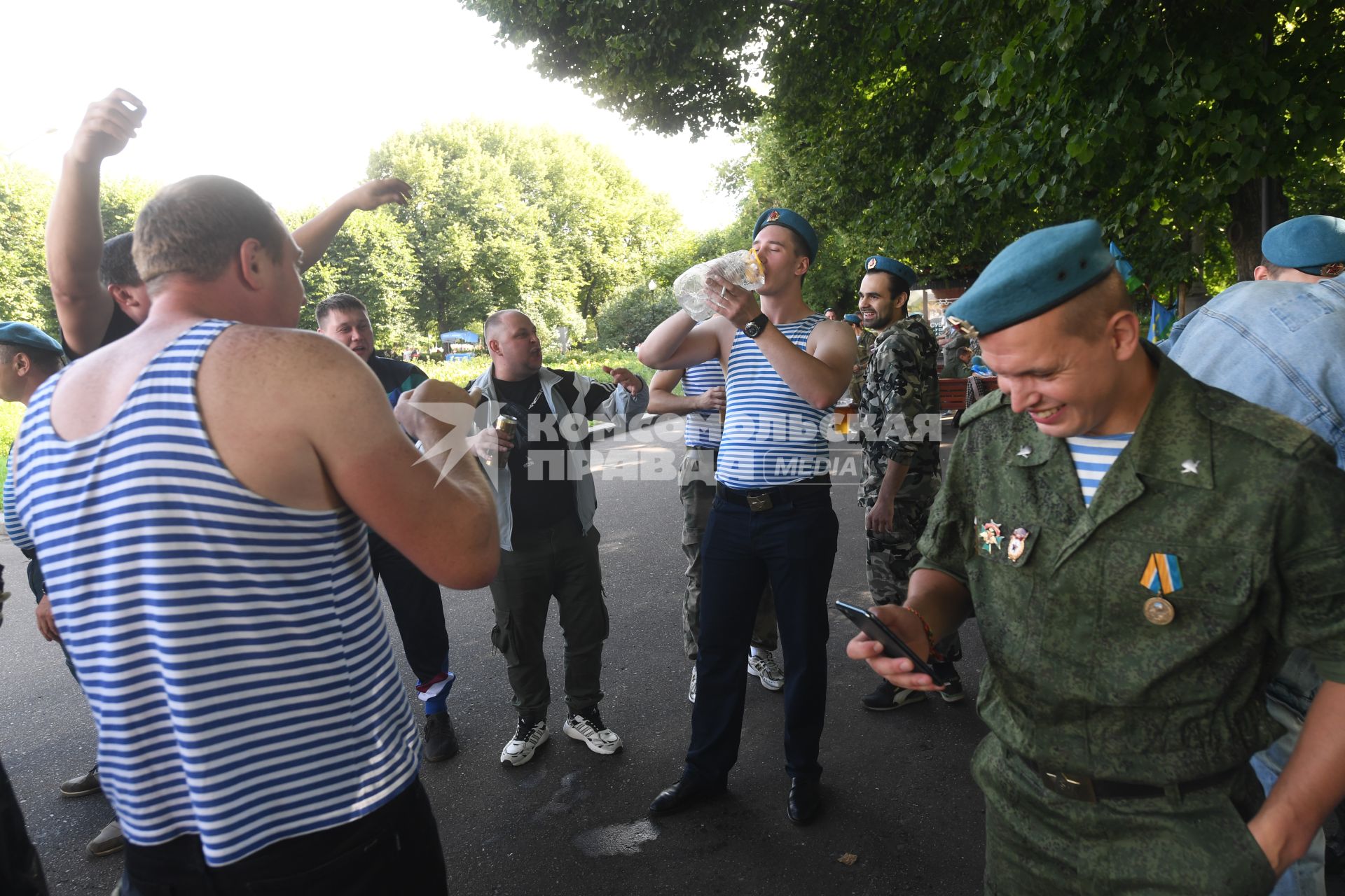 Празднование Дня ВДВ в Москве