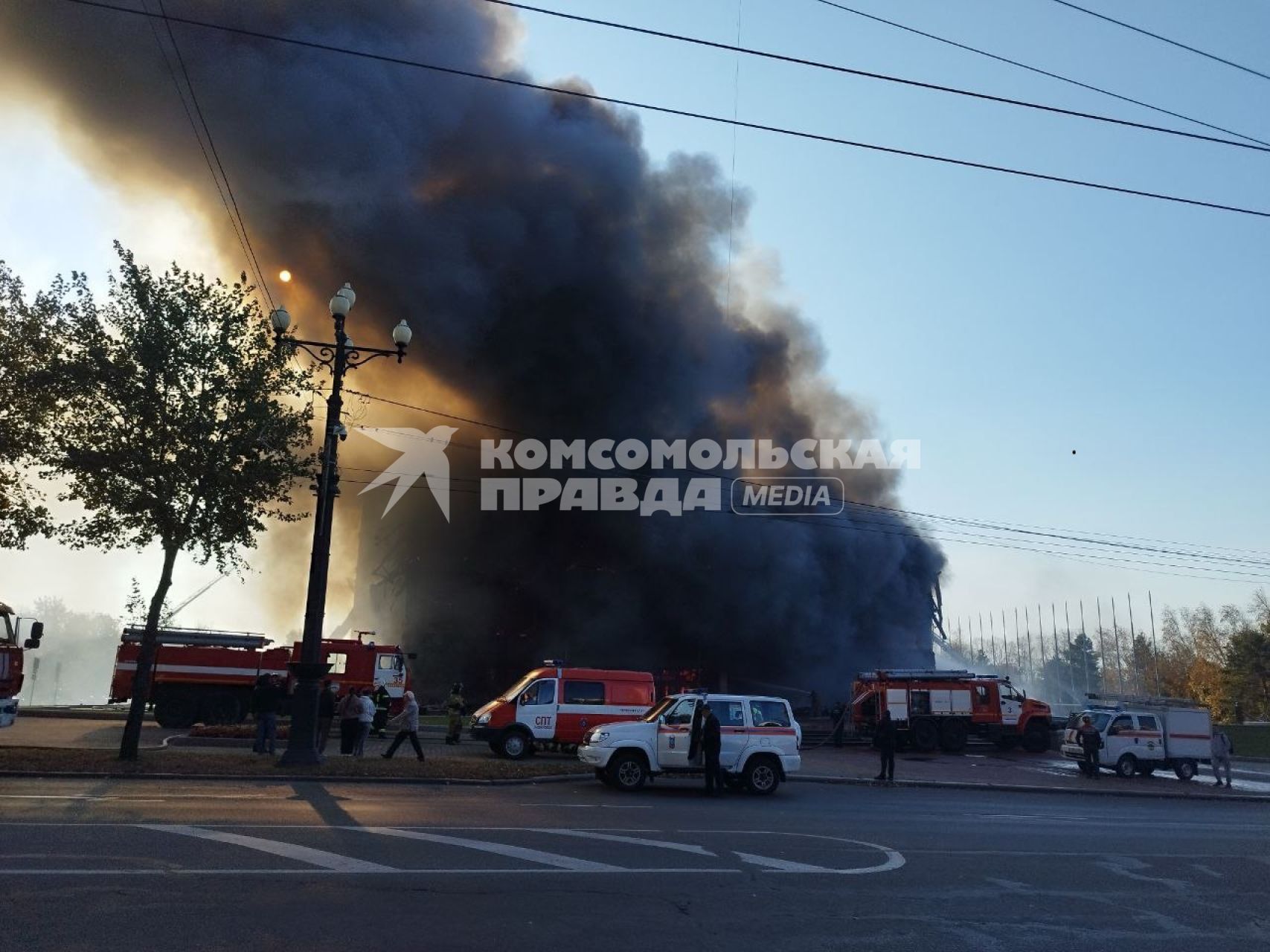 Пожар в Хабаровском краевом академическом музыкальном театре