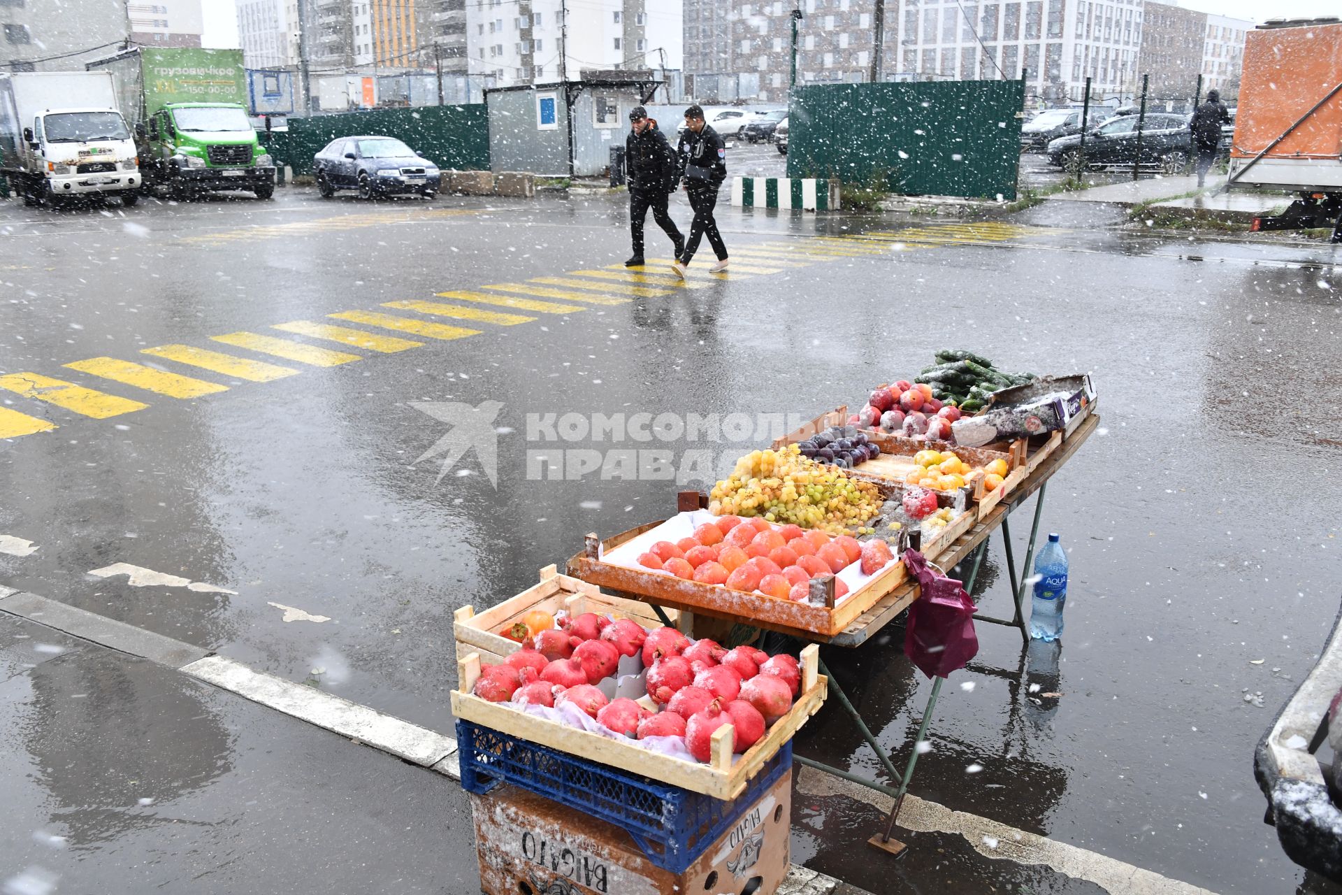 В Москве выпал первый снег