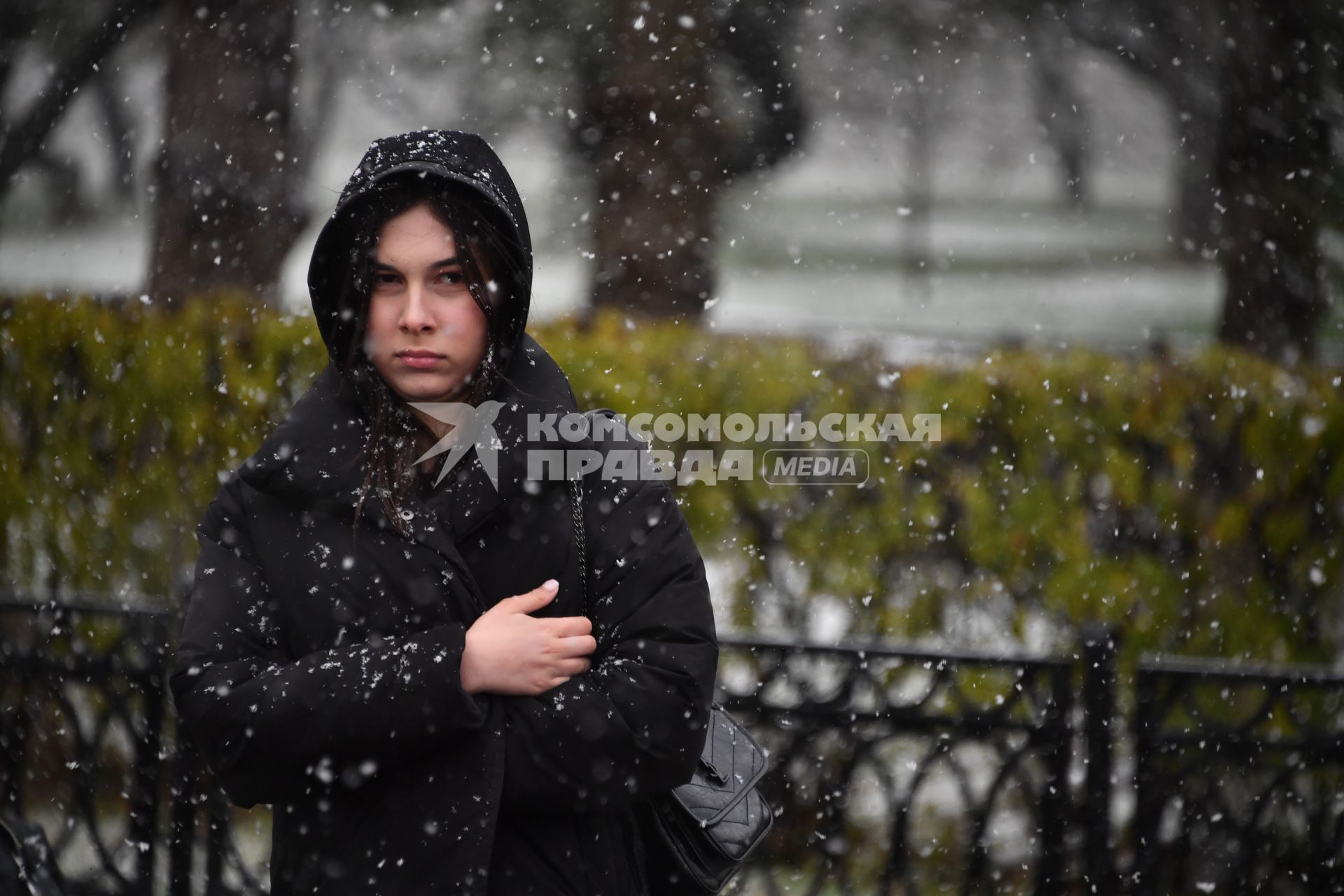 Первый снег в Москве