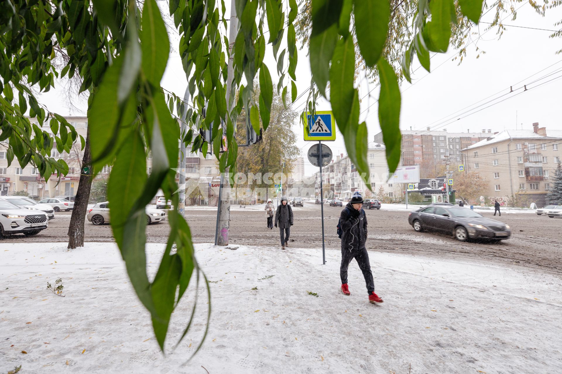 В Челябинске выпал первый снег