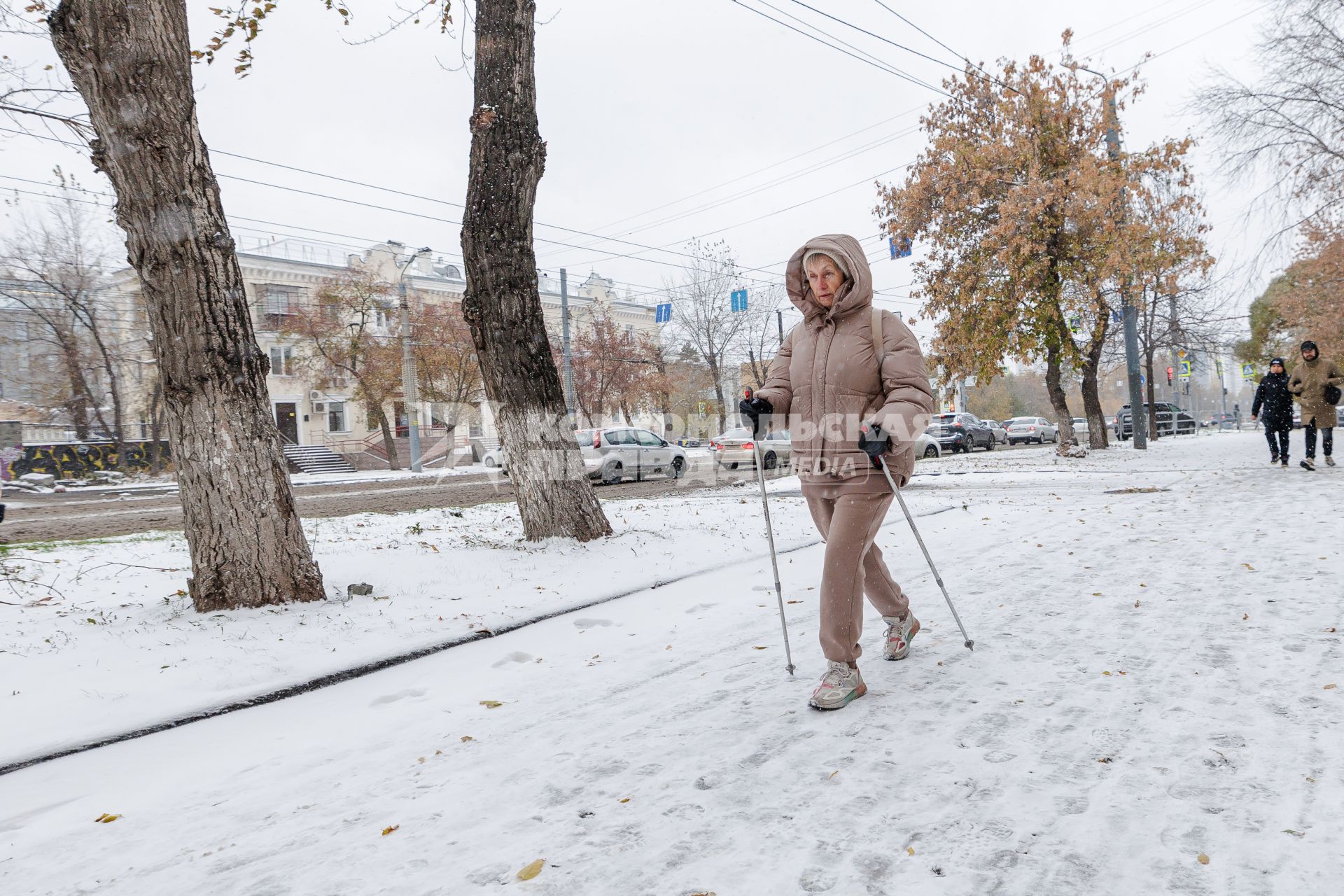 В Челябинске выпал первый снег