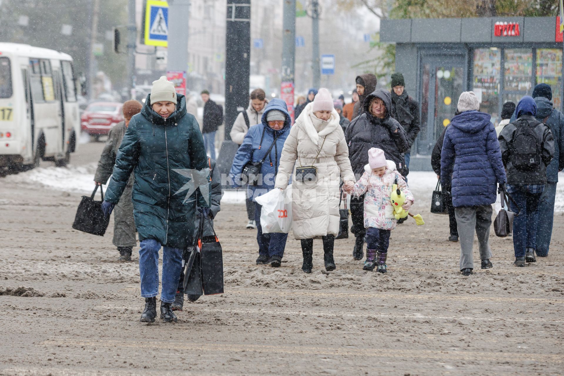 В Челябинске выпал первый снег