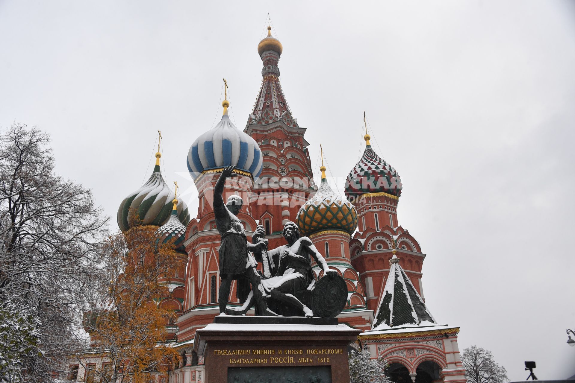 Возложение цветов к памятнику Минину и Пожарскому в День народного единства