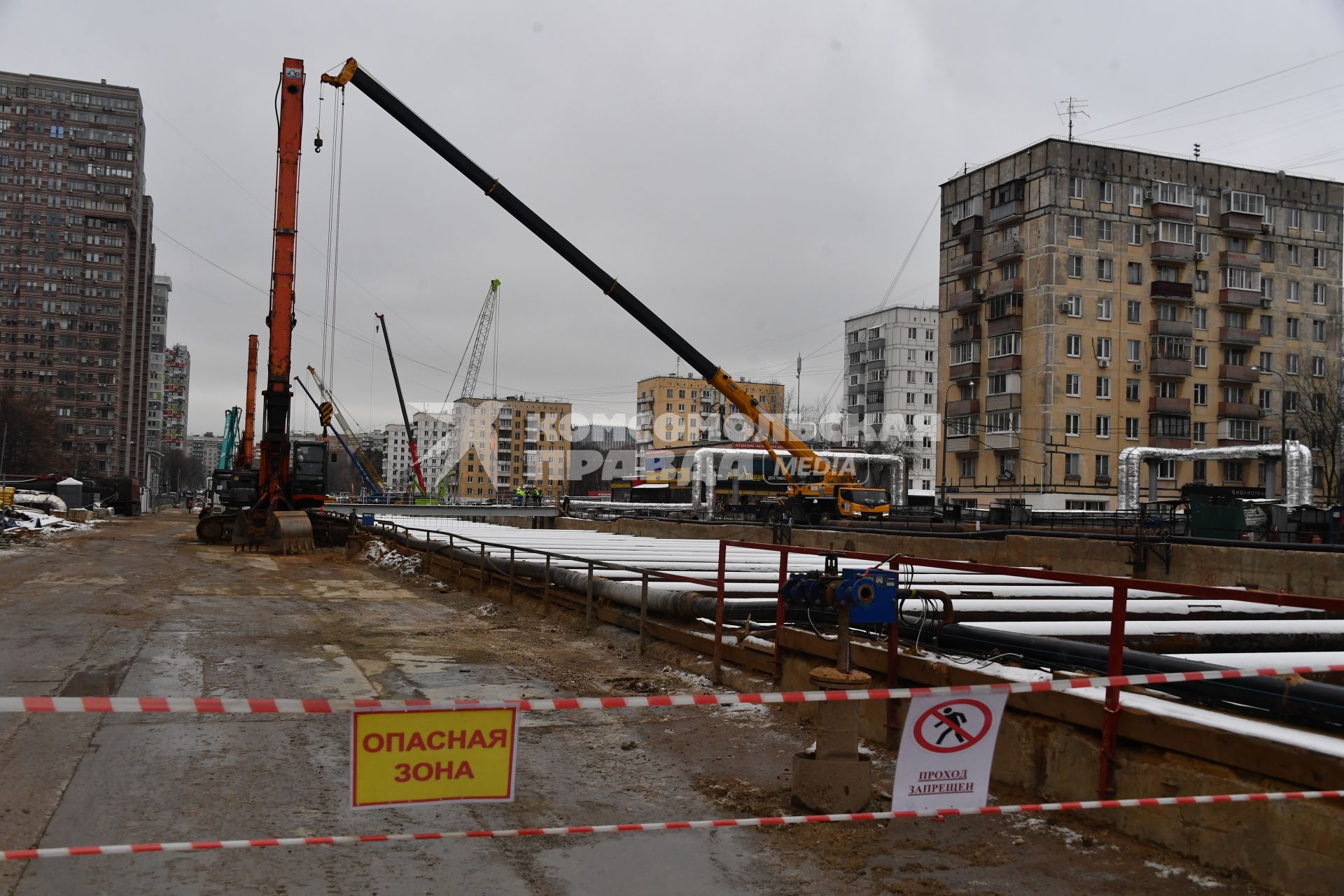 Строительство Рублево-Архангельской линии метро