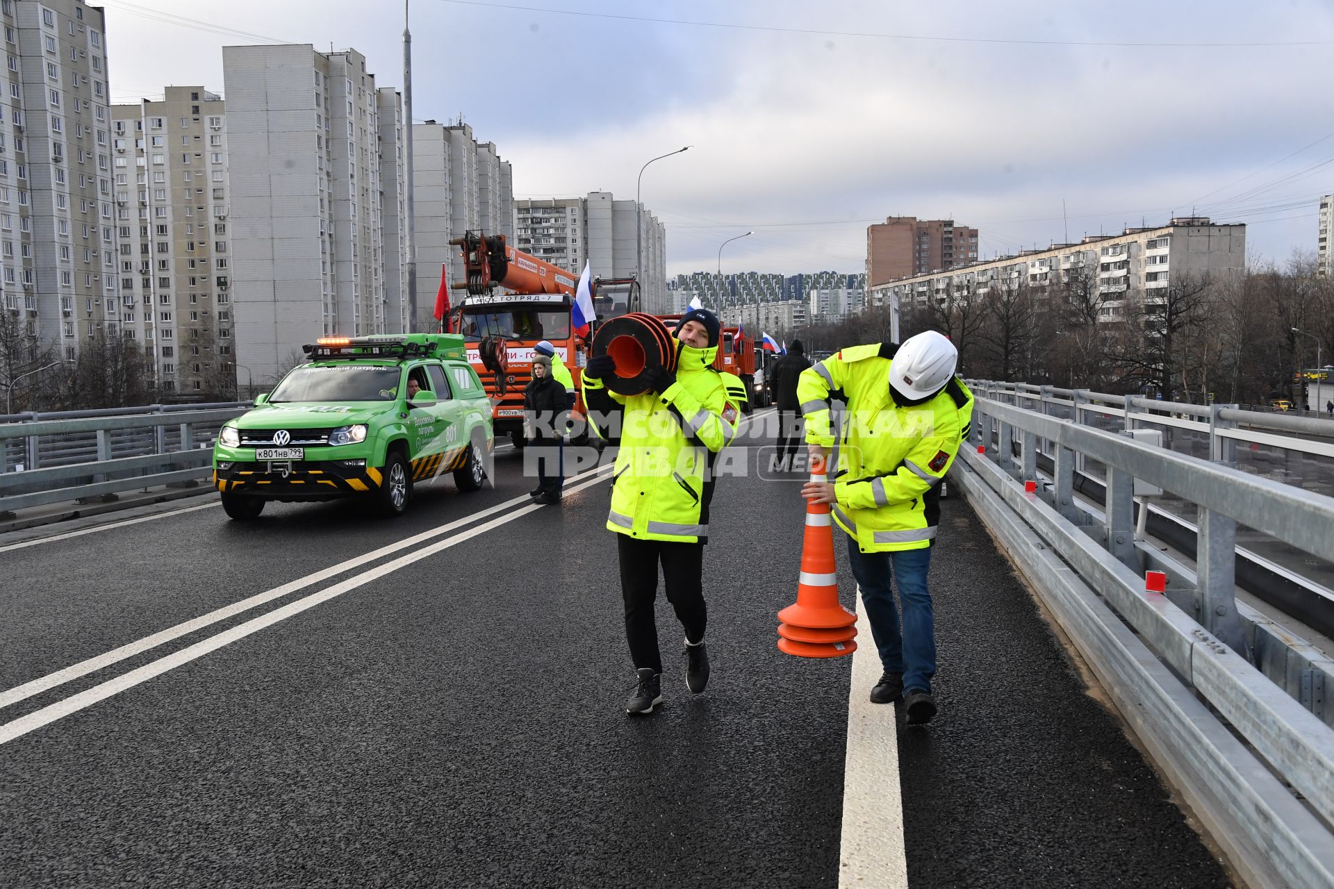 Открытие путепровода через пути МЦД-1 на севере Москвы