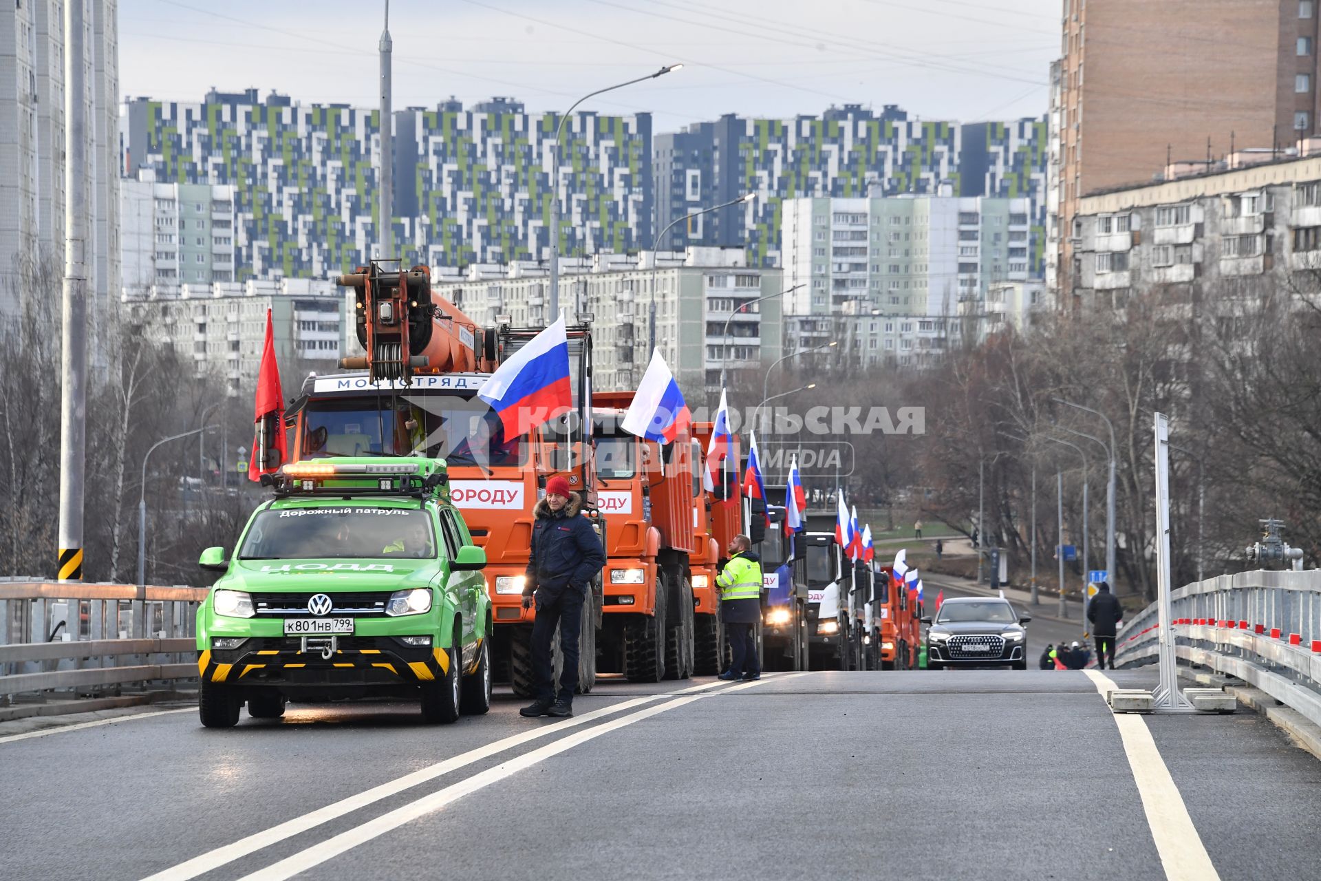 Открытие путепровода через пути МЦД-1 на севере Москвы