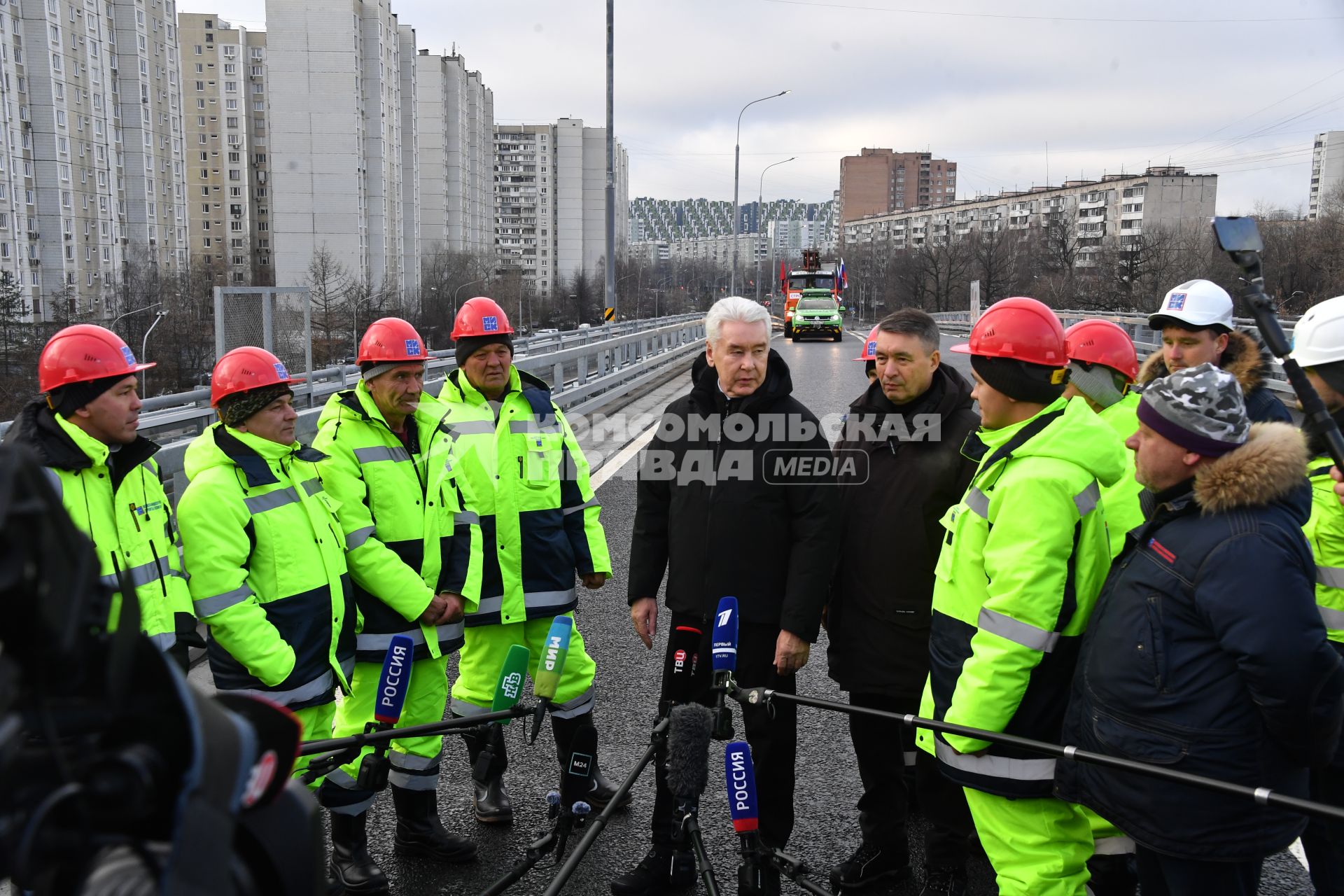 Сергей Собянин открыл путепровод через пути МЦД-1 на севере Москвы