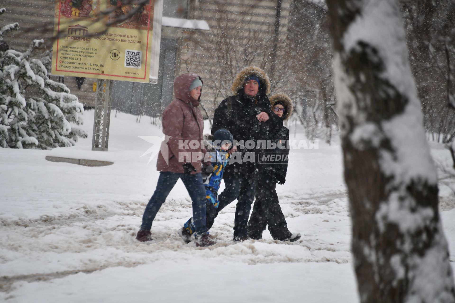 Последствия снегопада в Москве