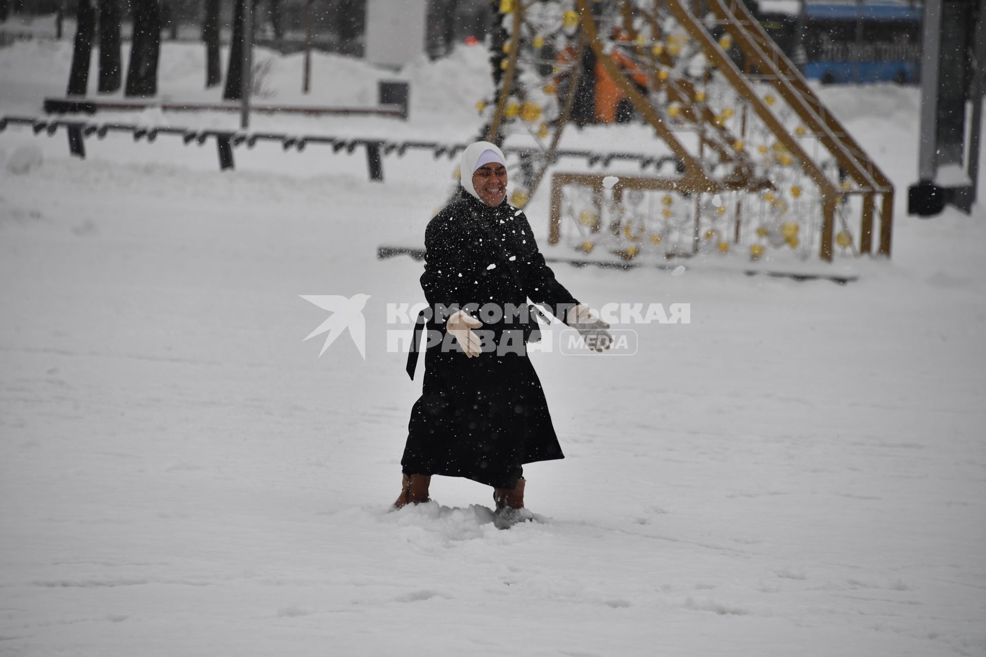 Последствия снегопада в Москве