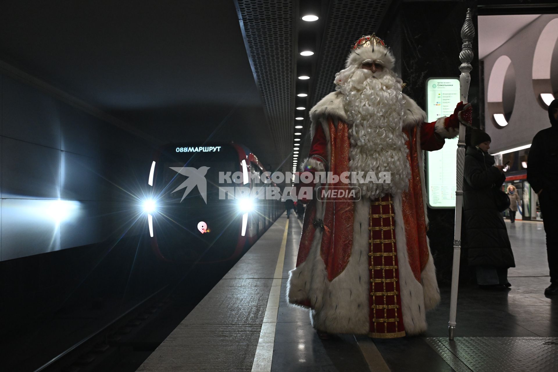 Дед Мороз в Московском метро