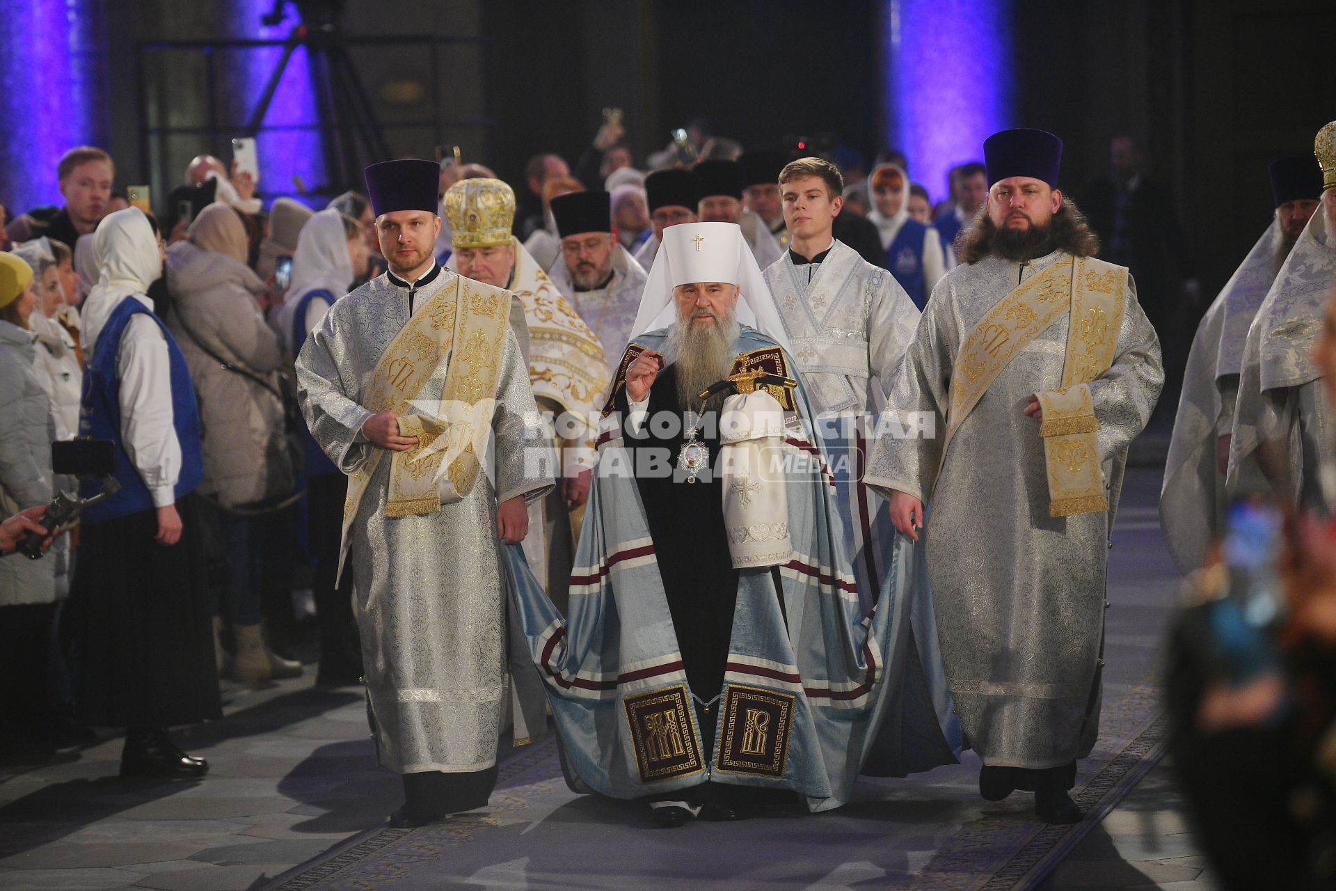 Рождественская служба в Казанском соборе Санкт-Петербурга