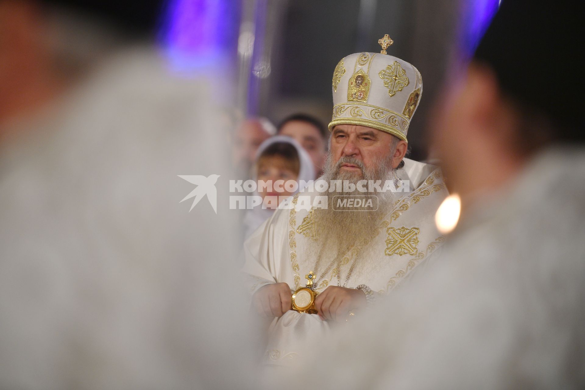 Рождественская служба в Казанском соборе Санкт-Петербурга