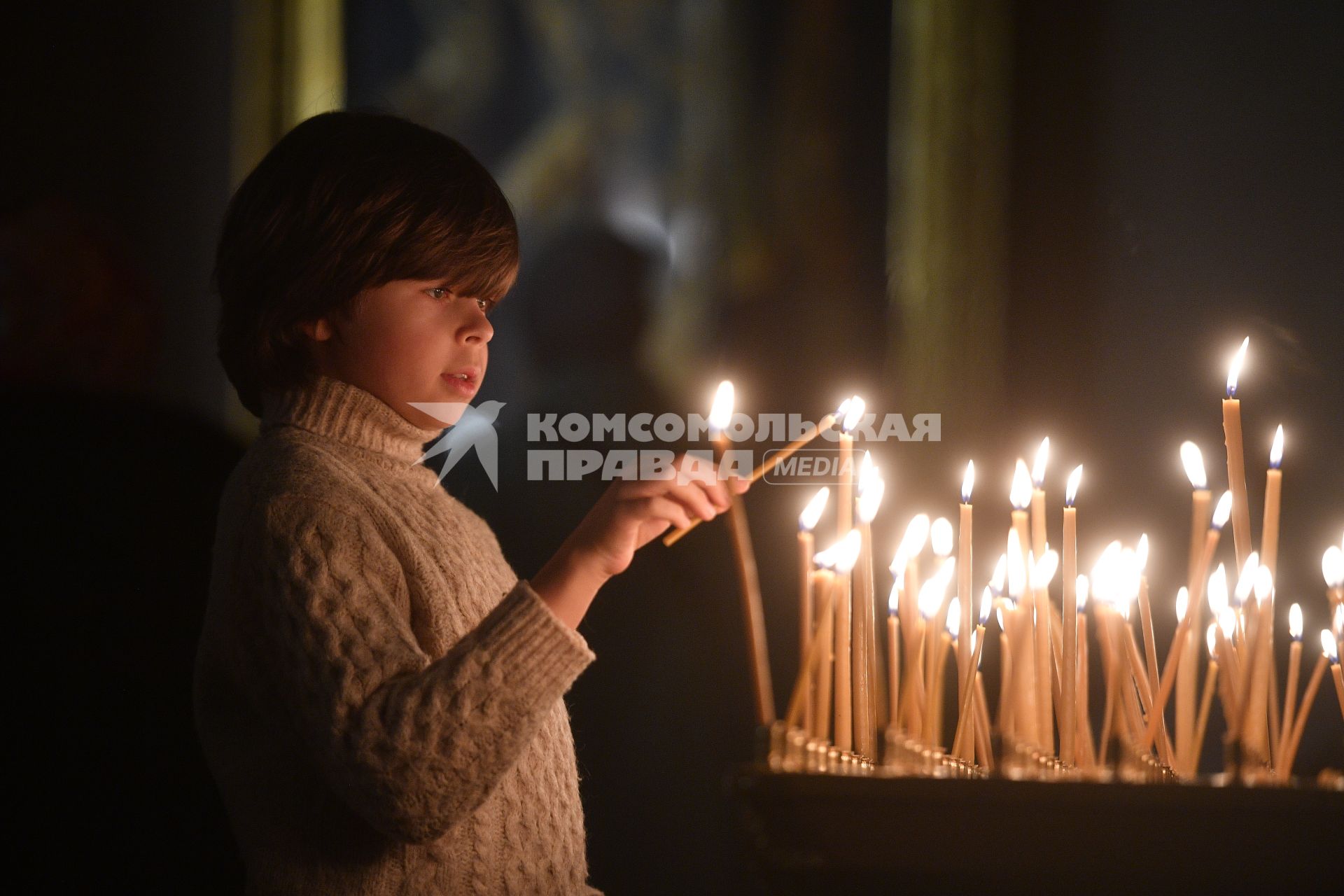 Рождественская служба в Казанском соборе Санкт-Петербурга