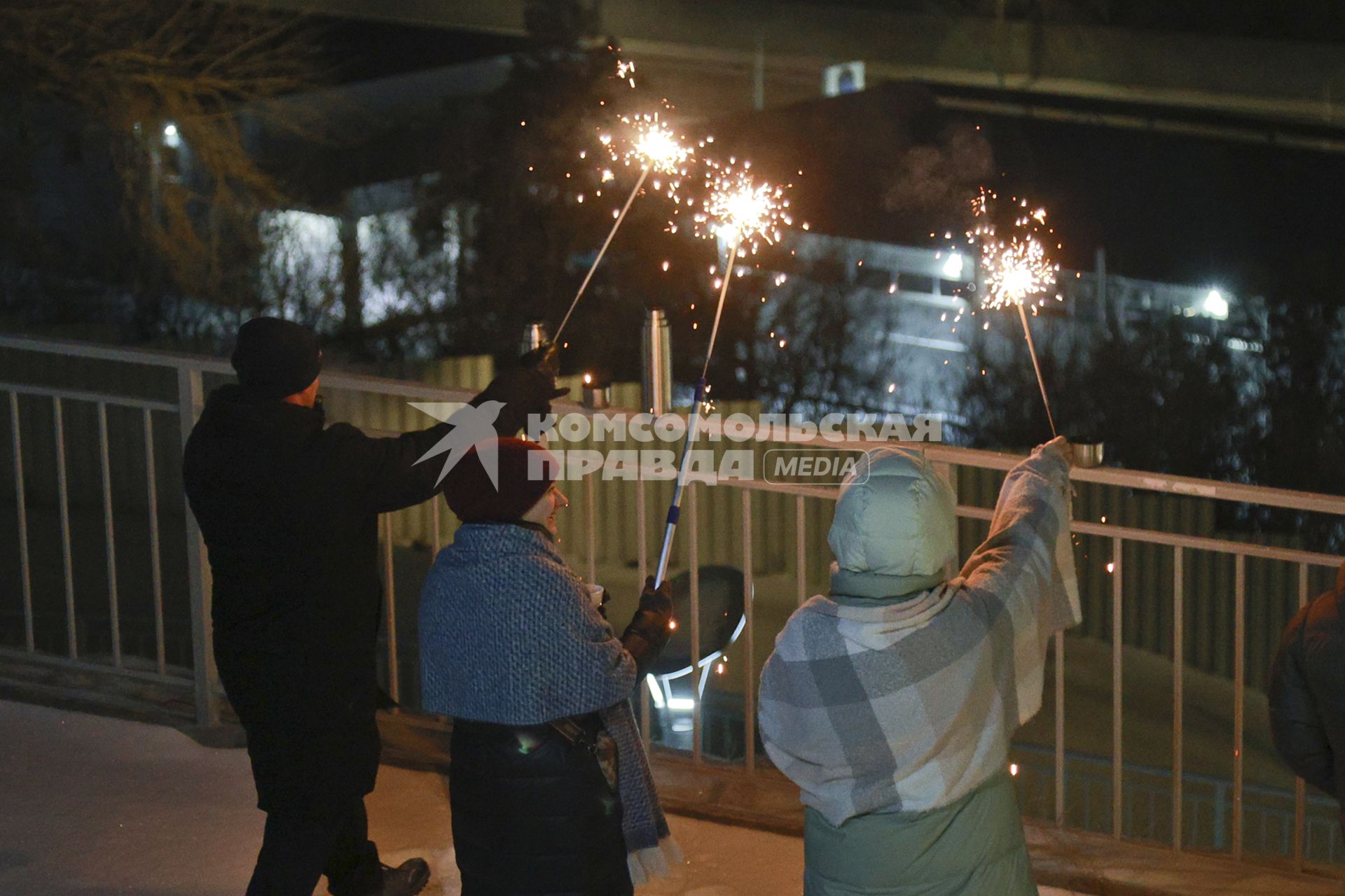 Празднование Нового года в Барнауле