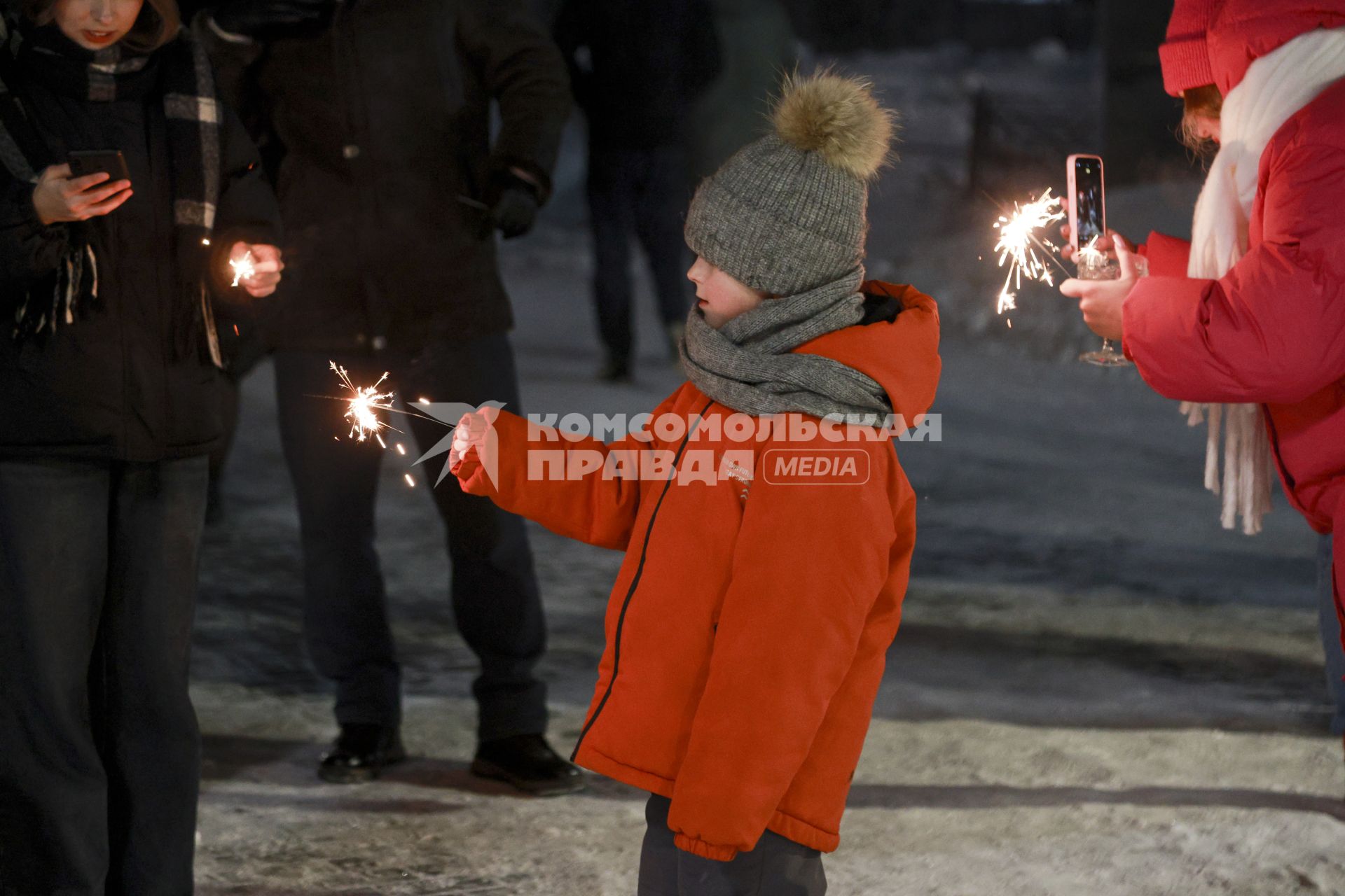 Празднование Нового года в Барнауле