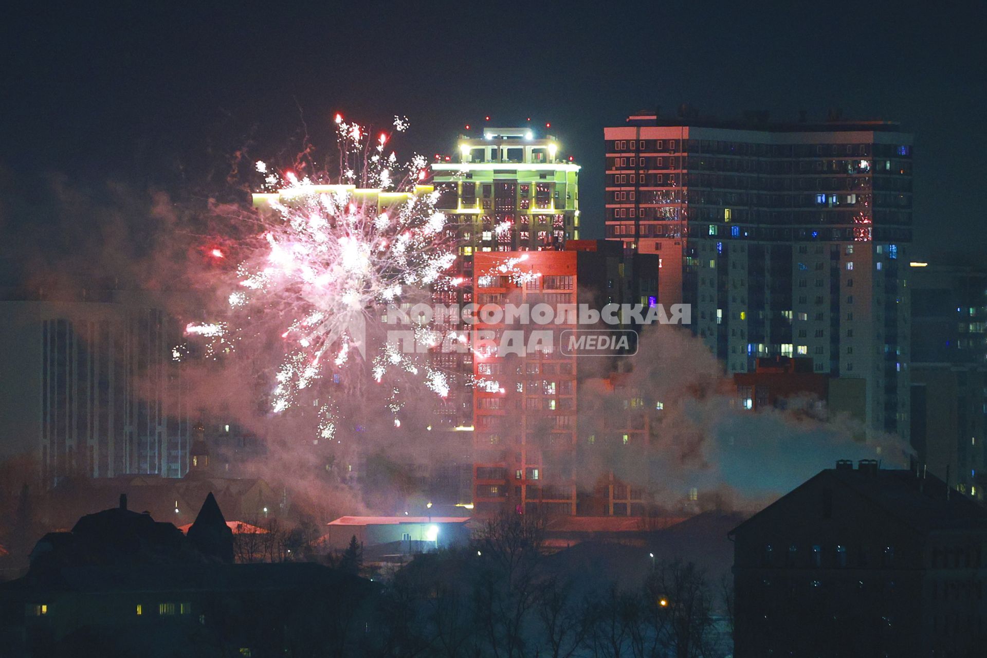 Празднование Нового года в Барнауле