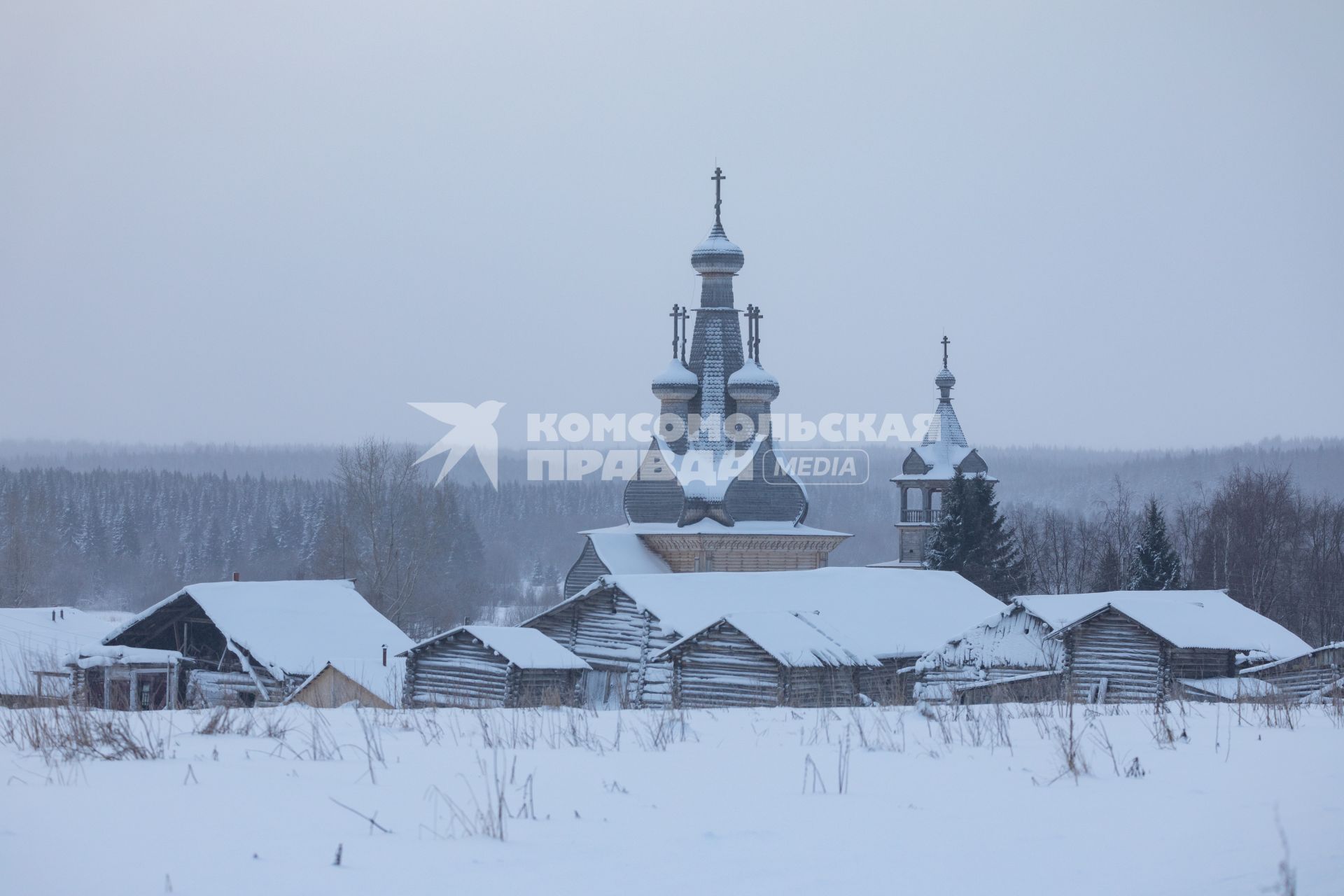 Зимняя деревня Кимжа Архангельской области